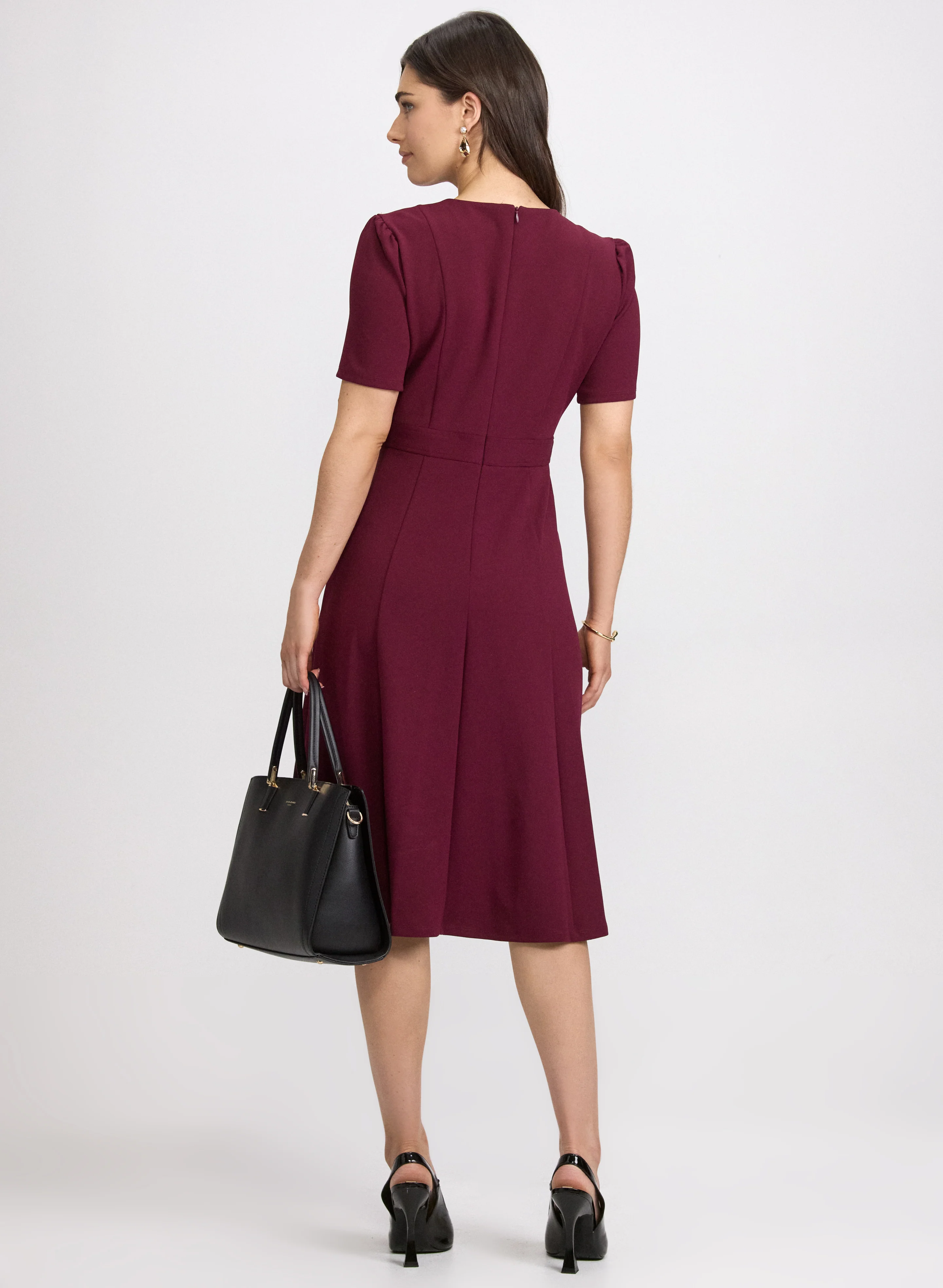 Fit & Flare Midi Dress - Image 4
