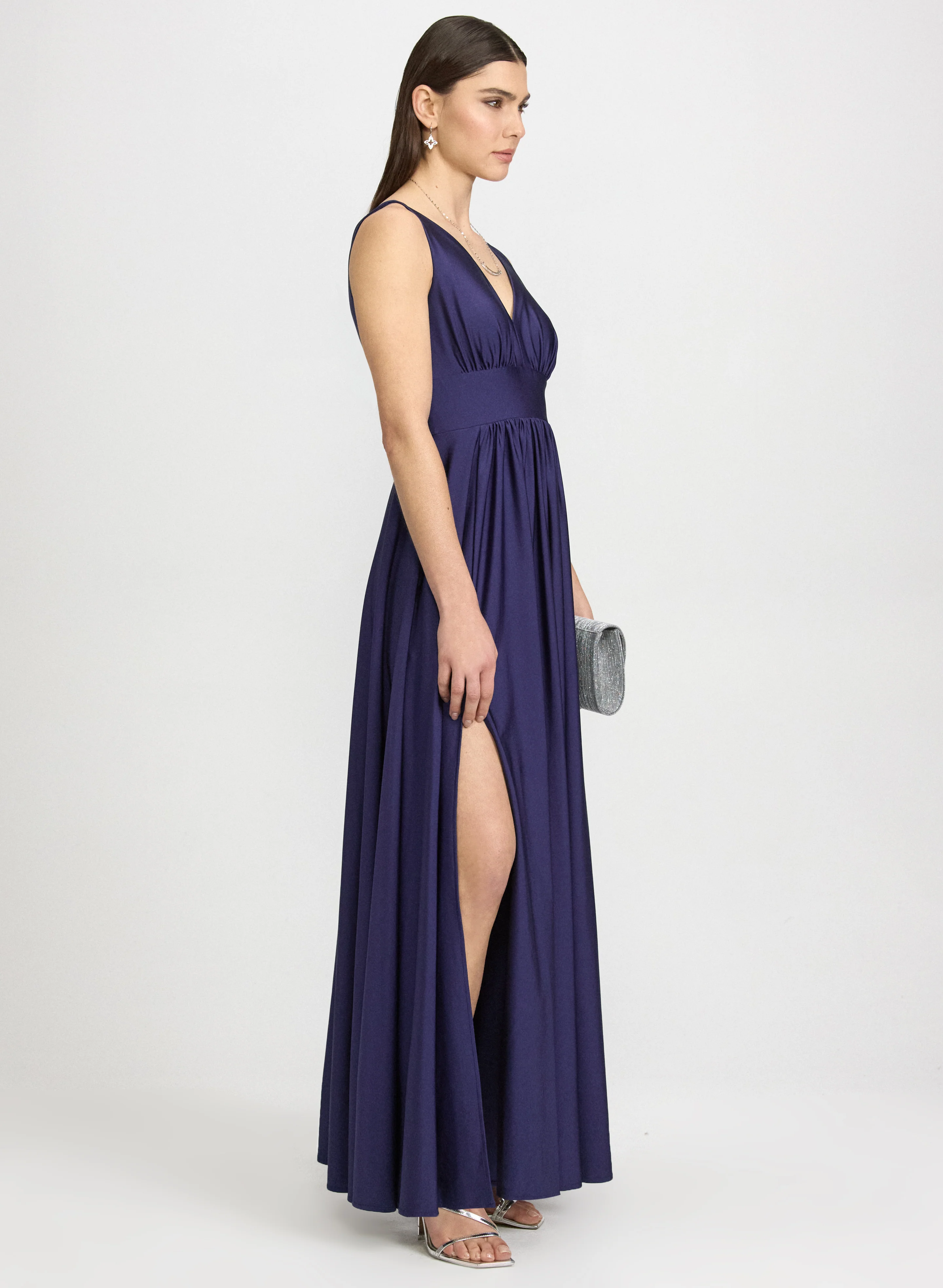 Fit & Flare V-Neck Dress - Image 2