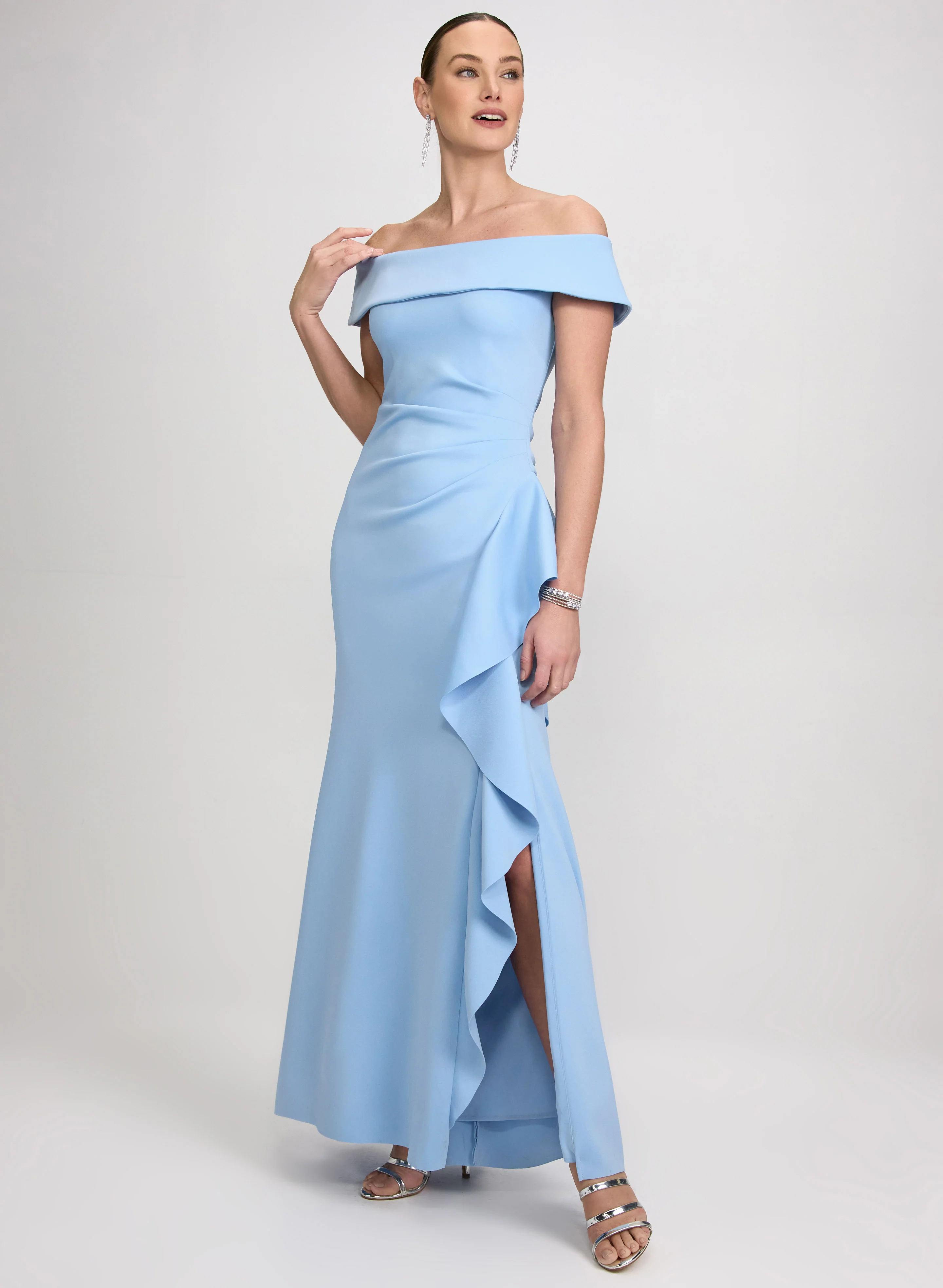 Fitted Off-The-Shoulder Dress