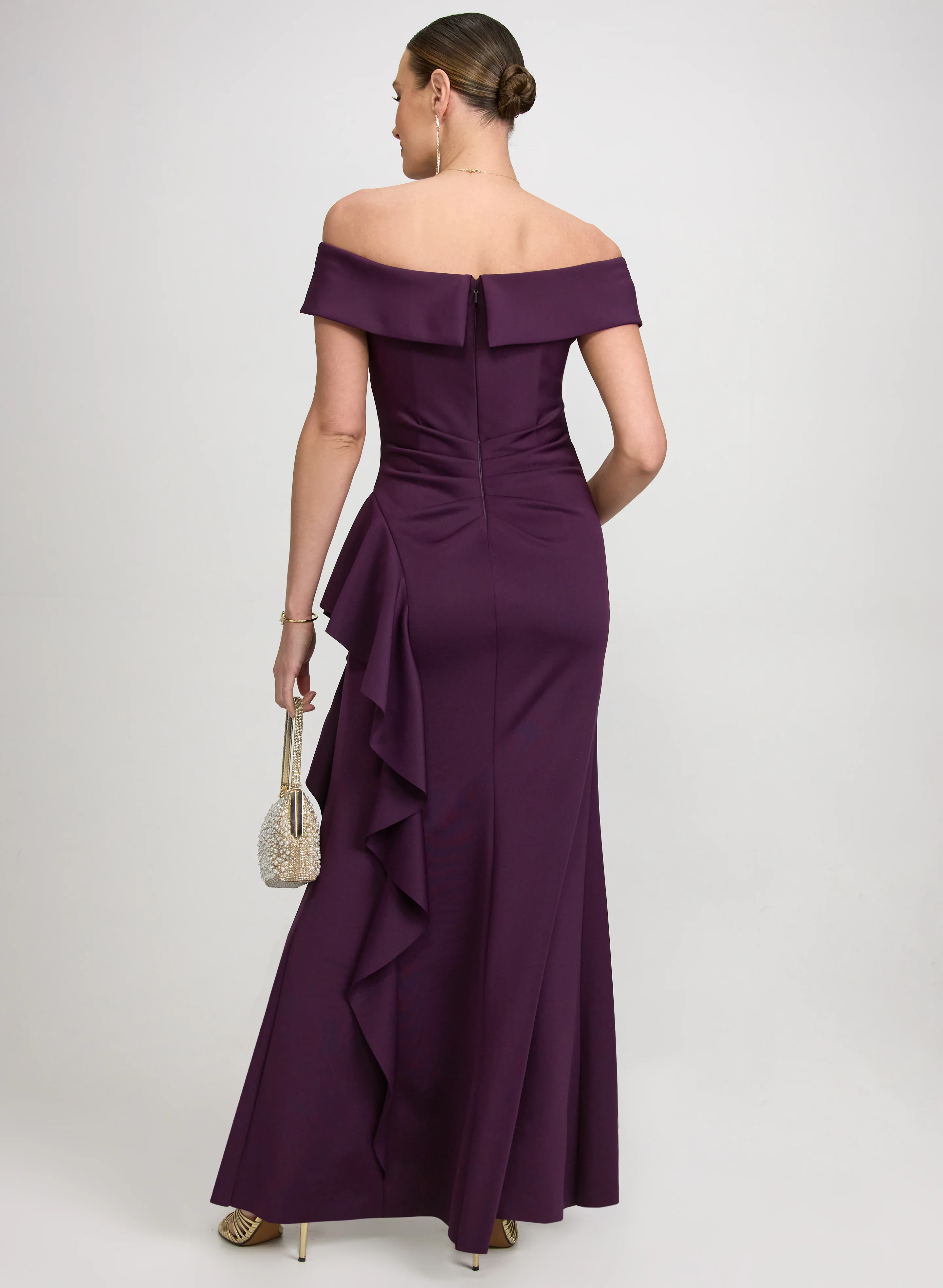 Fitted Off-The-Shoulder Dress - Image 4