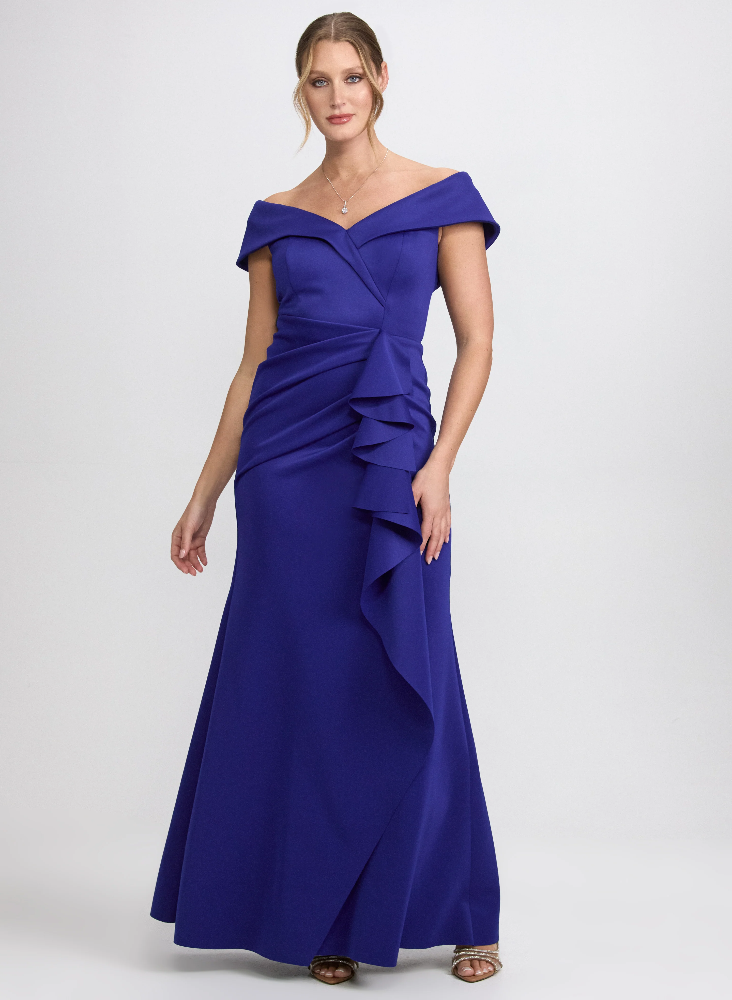 Fitted Ruffle Detail Dress