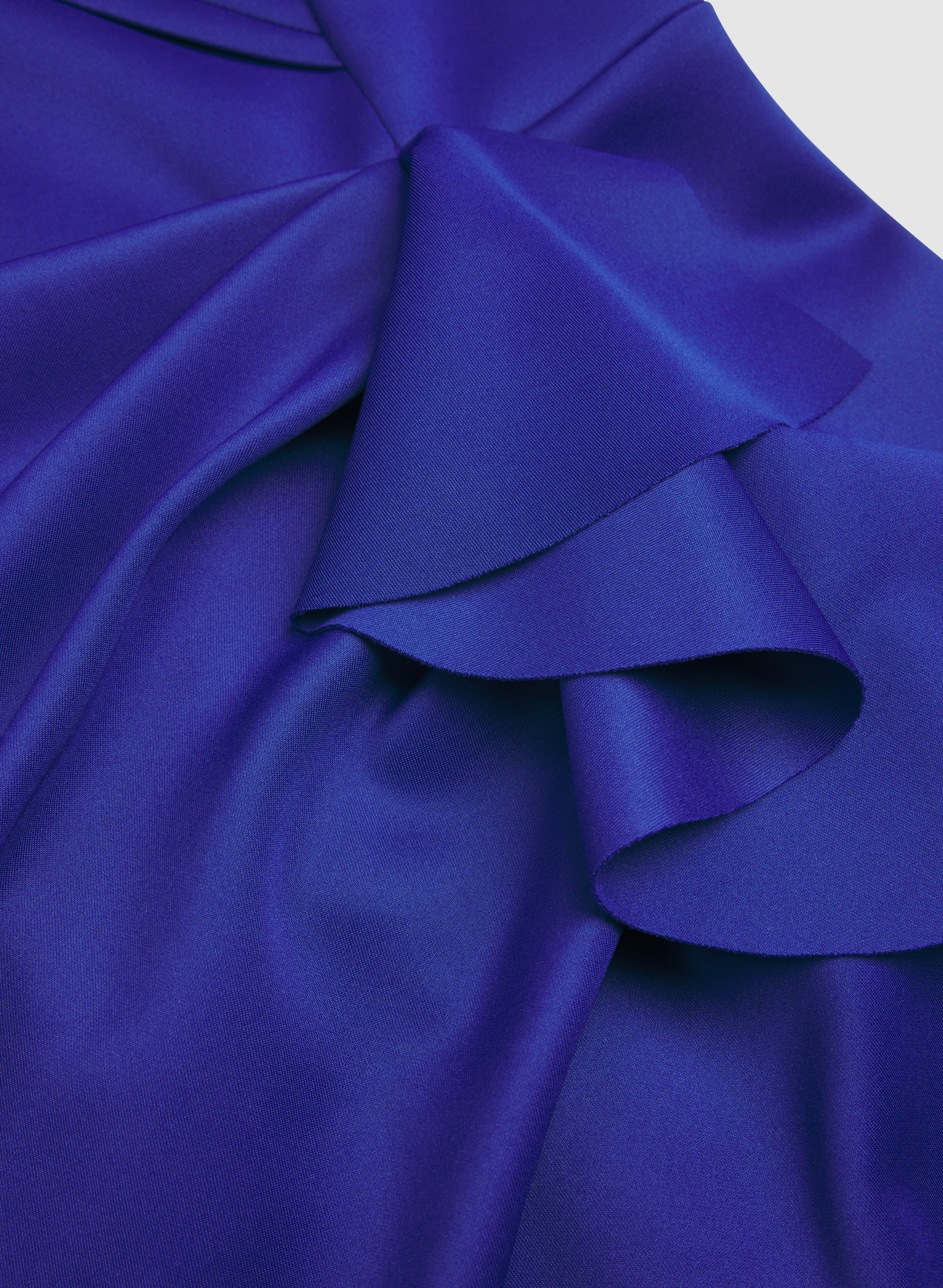 Fitted Ruffle Detail Dress - Image 6