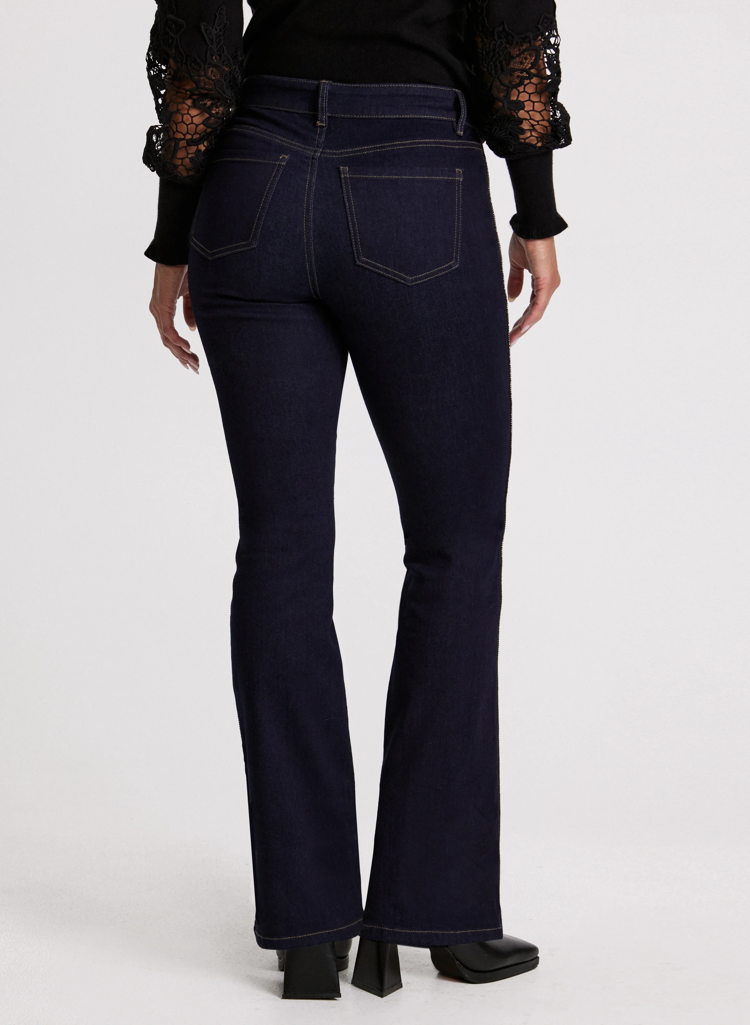 Beaded Flare-Leg Jeans - Image 5