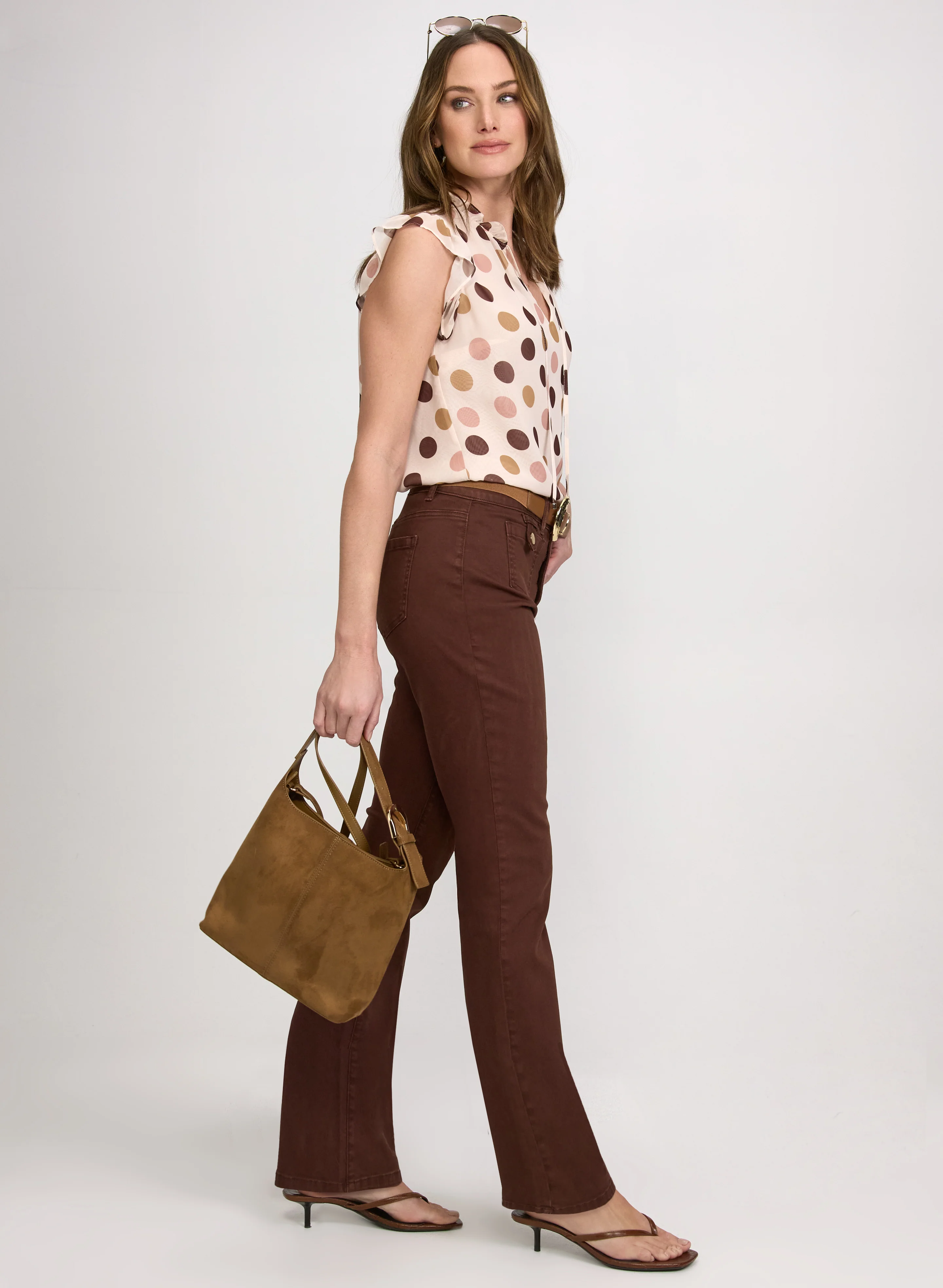 Flare-Leg Patch Pocket Jeans - Image 8