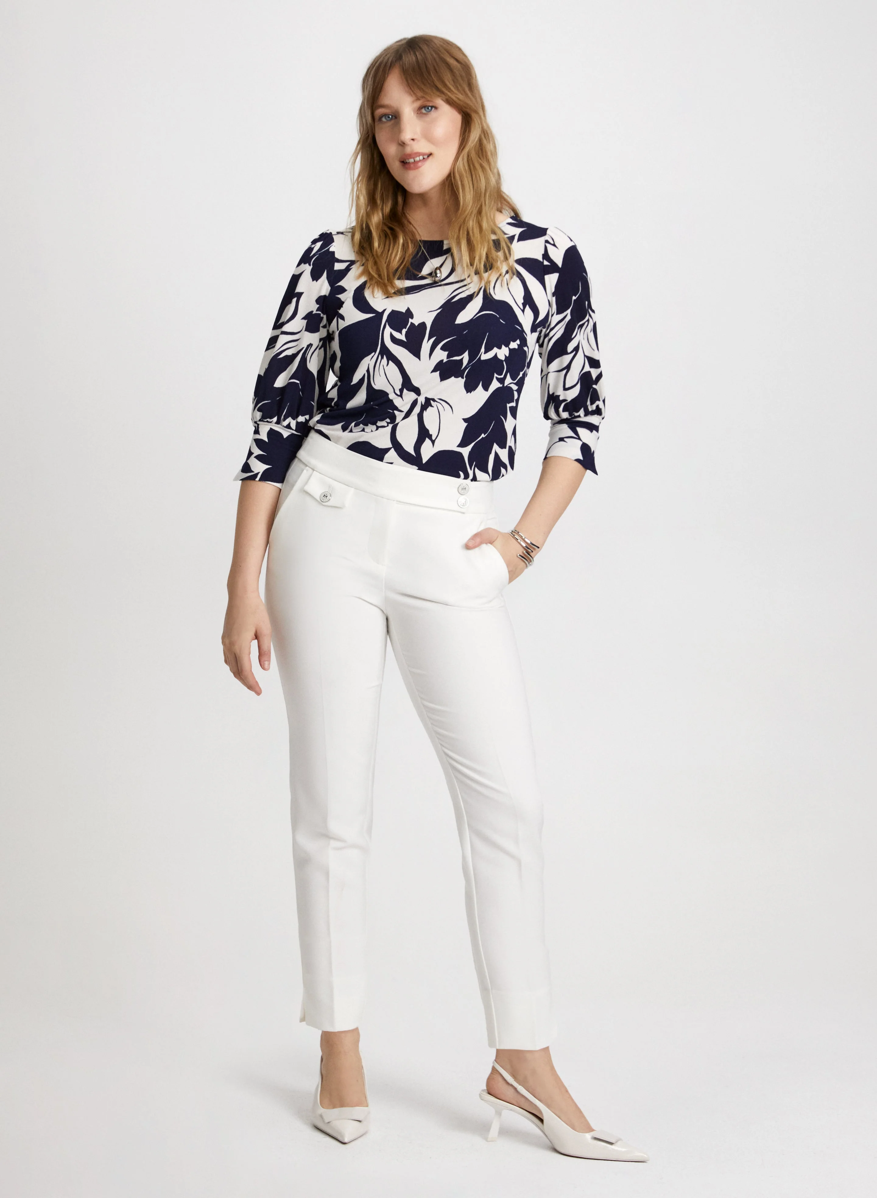 Floral 3/4 Sleeve Top - Image 3