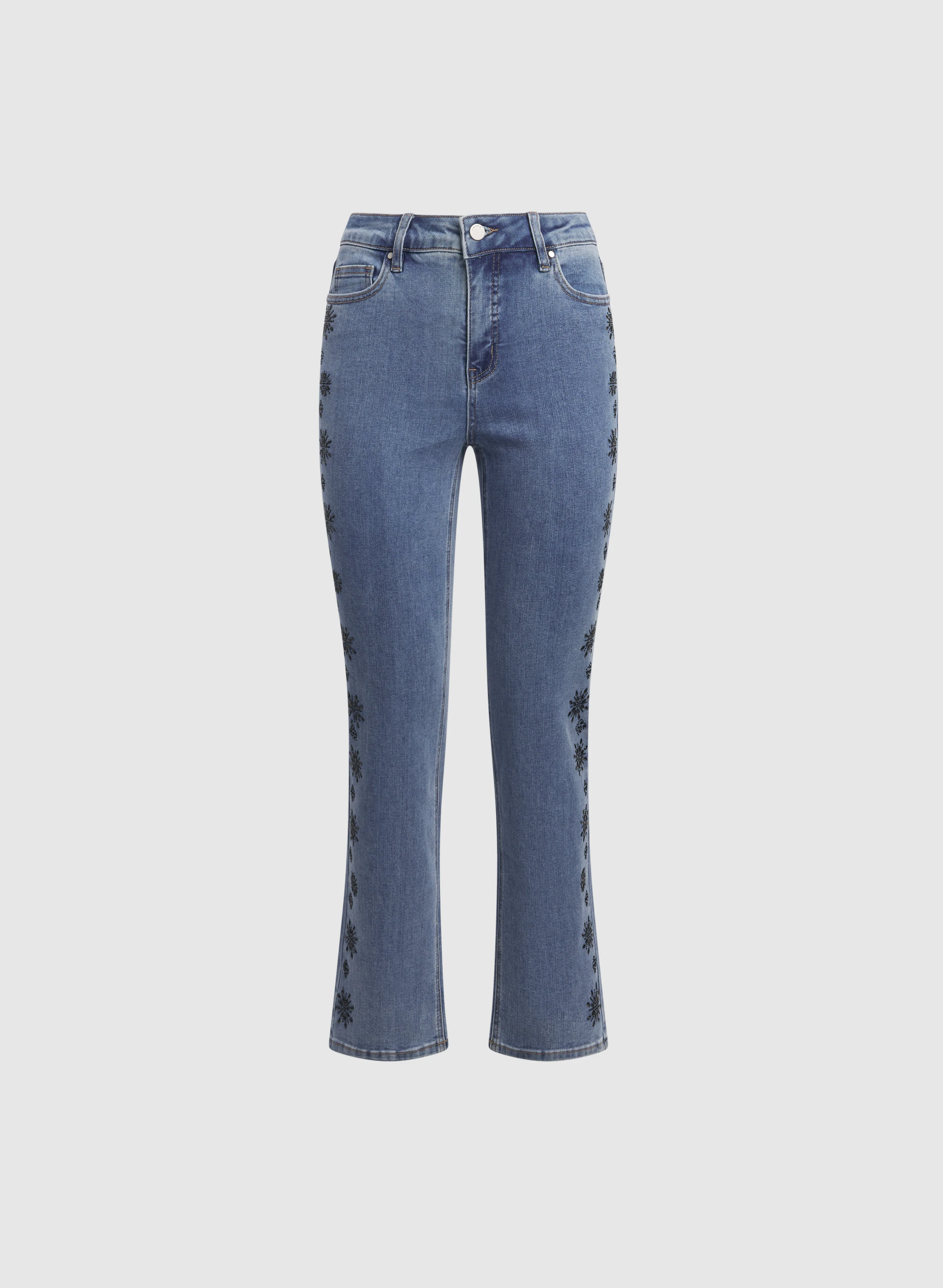 Floral Appliqué Jeans - Image 6