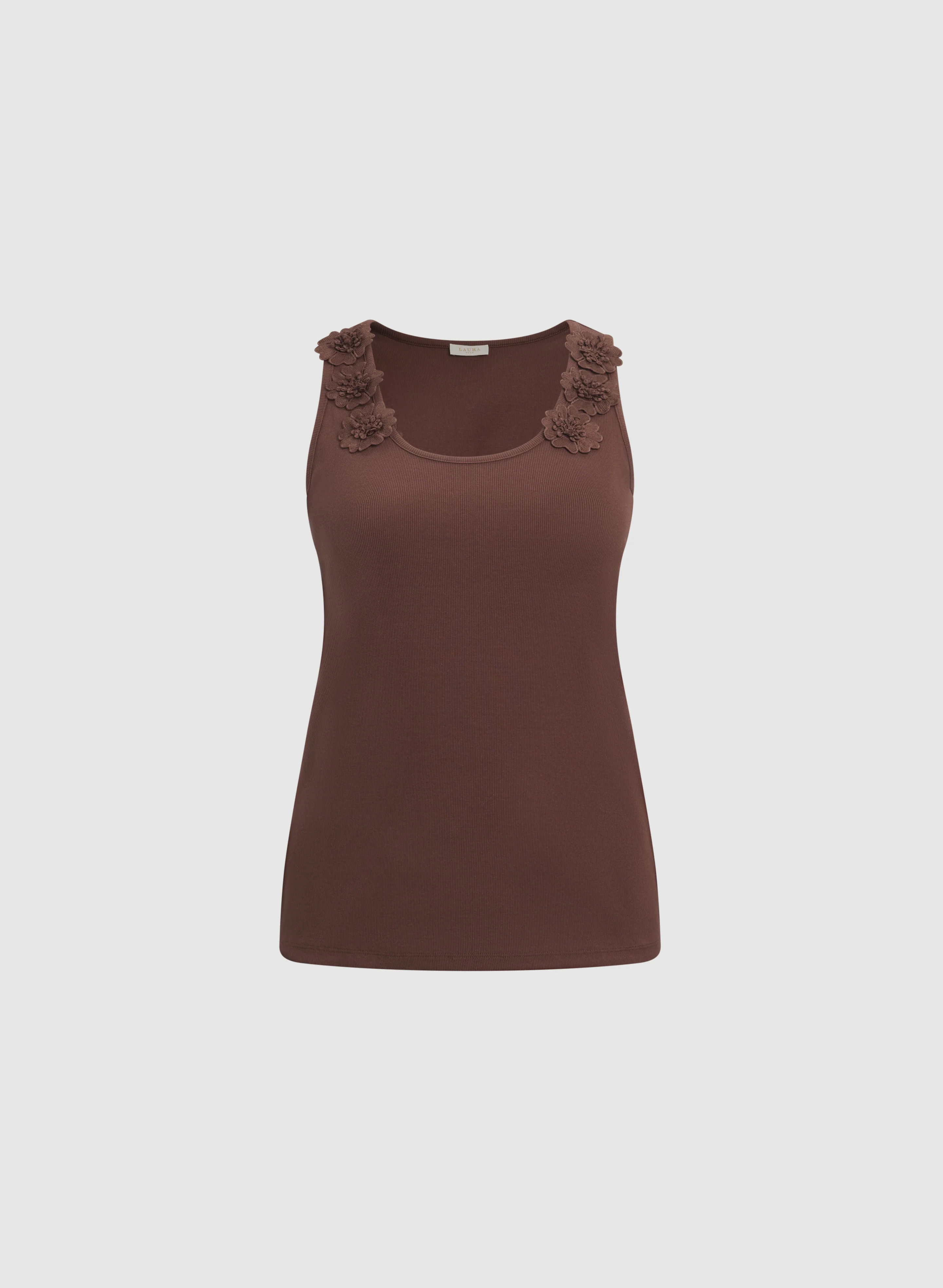 Flower Applique Tank Top - Image 6