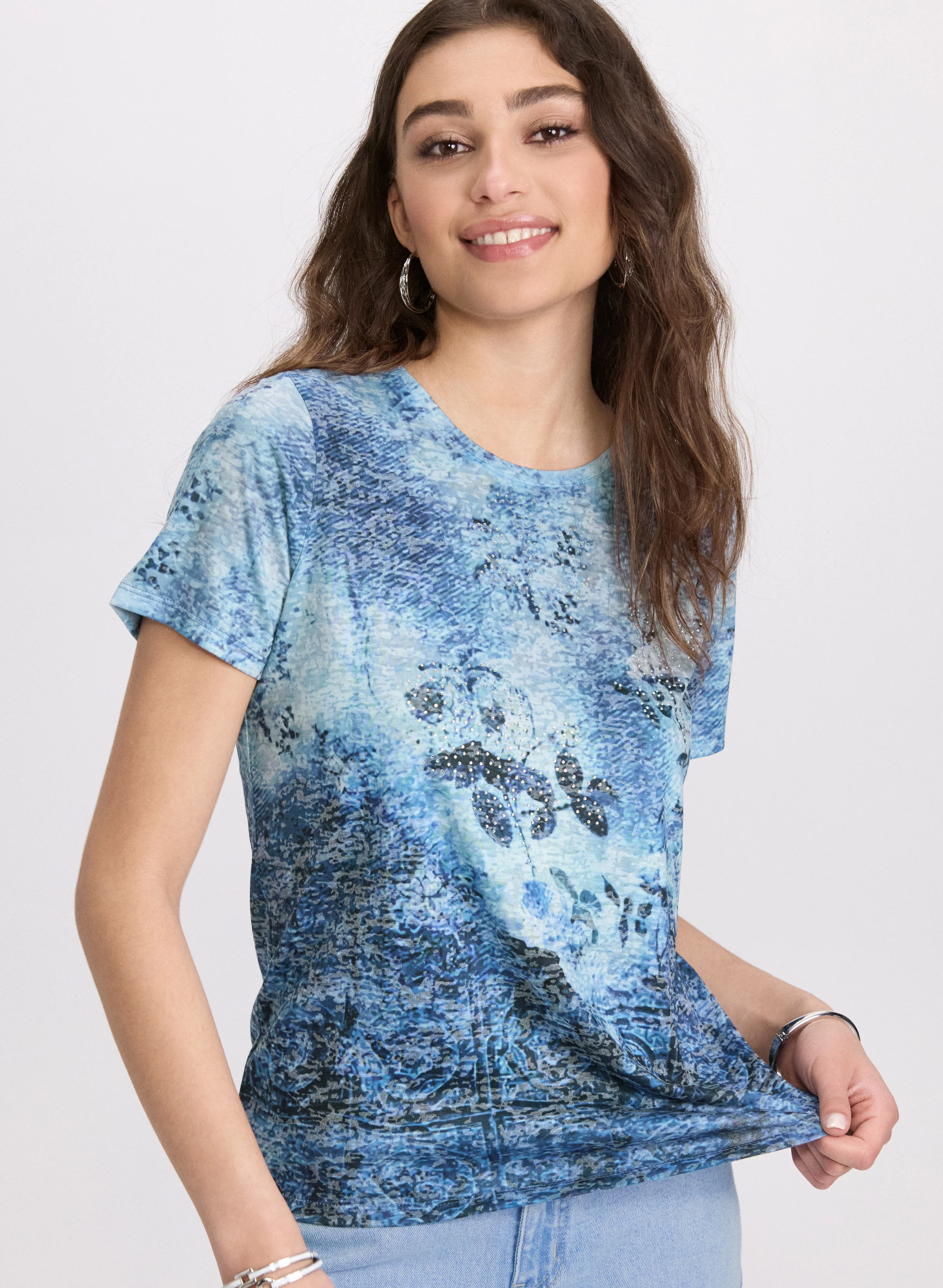 Floral Burnout T-Shirt - Image 5