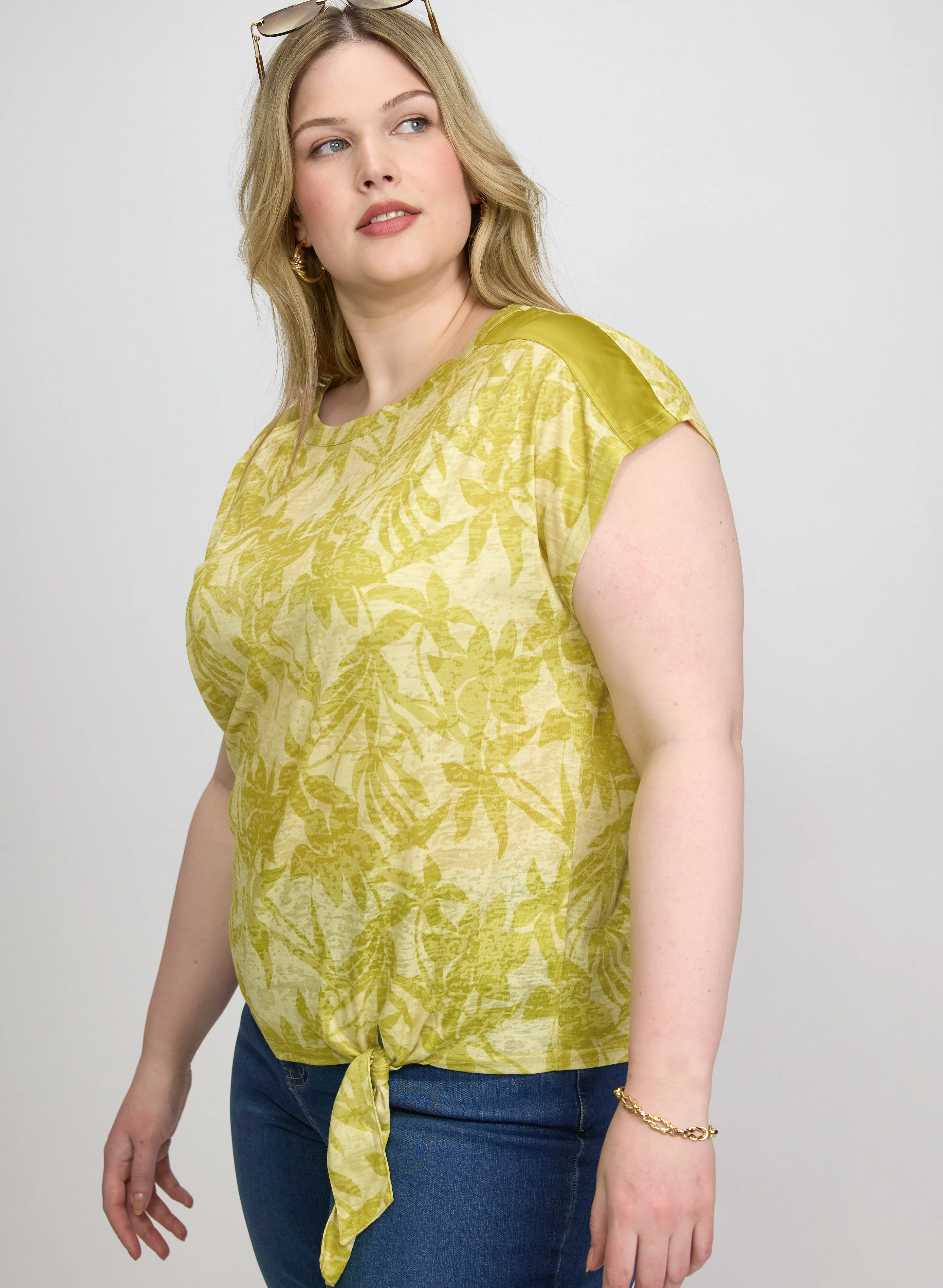 Floral Cap Sleeve T-Shirt - Image 5