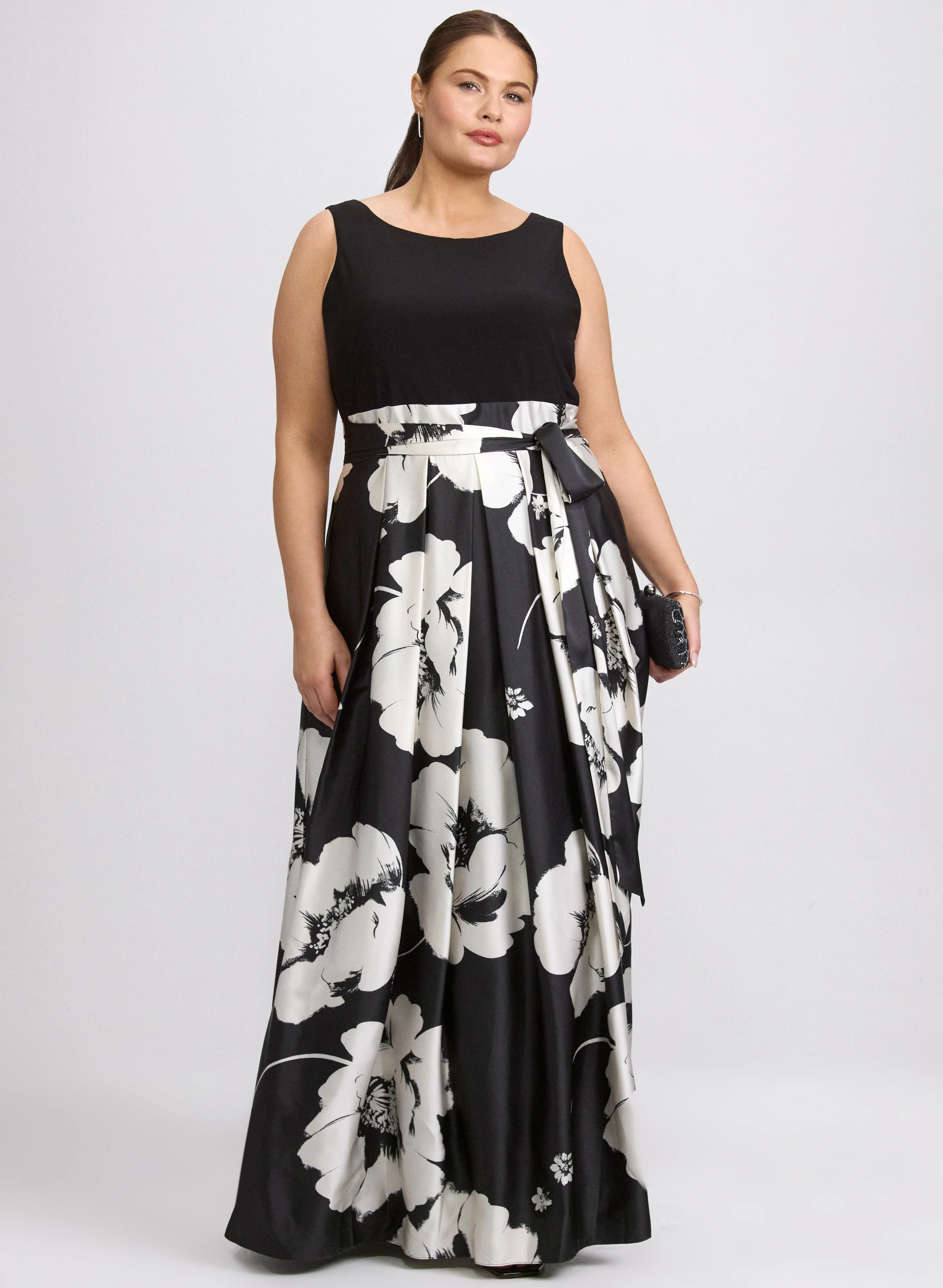 Floral Charmeuse Dress