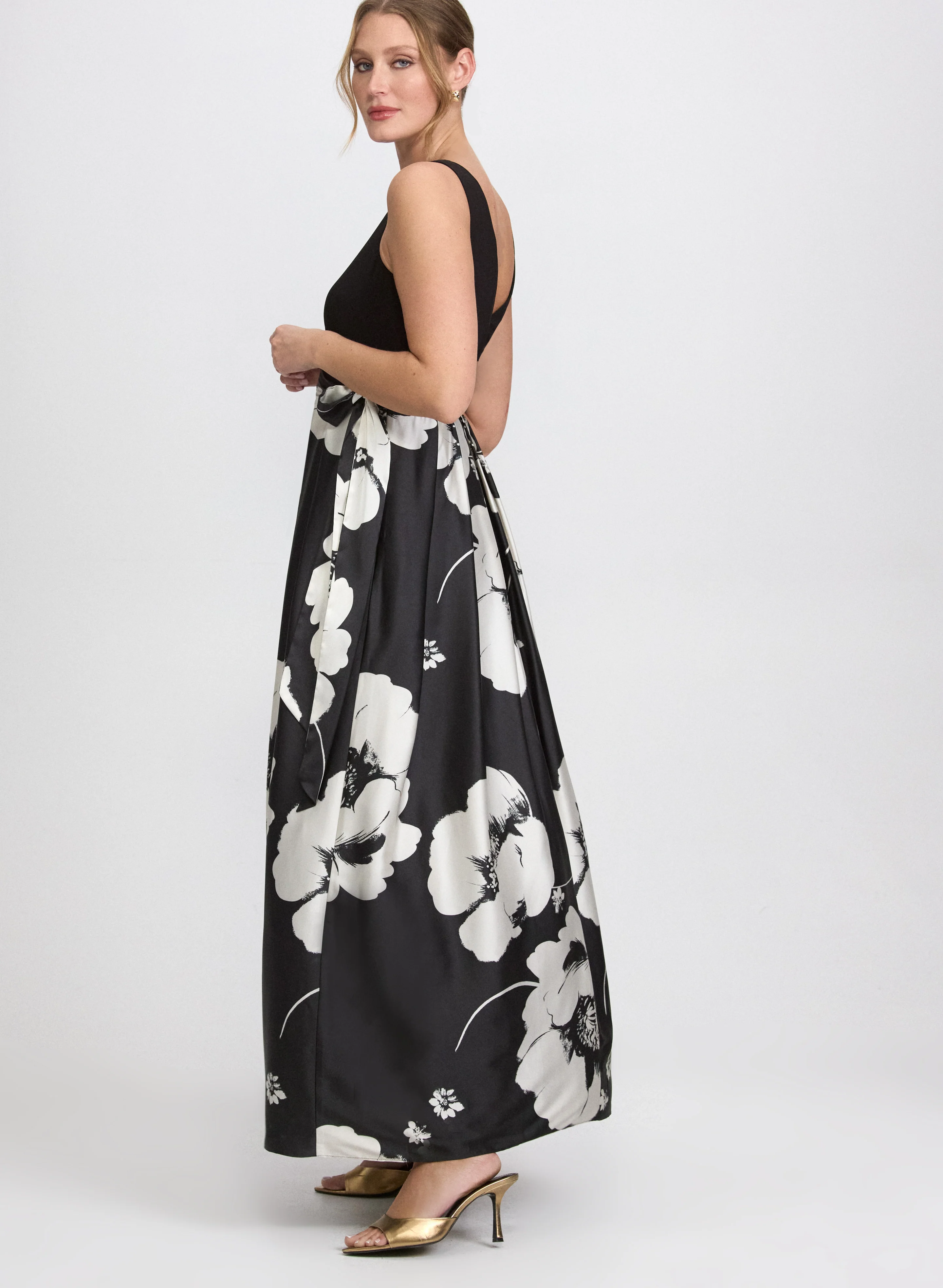Floral Charmeuse Dress - Image 3