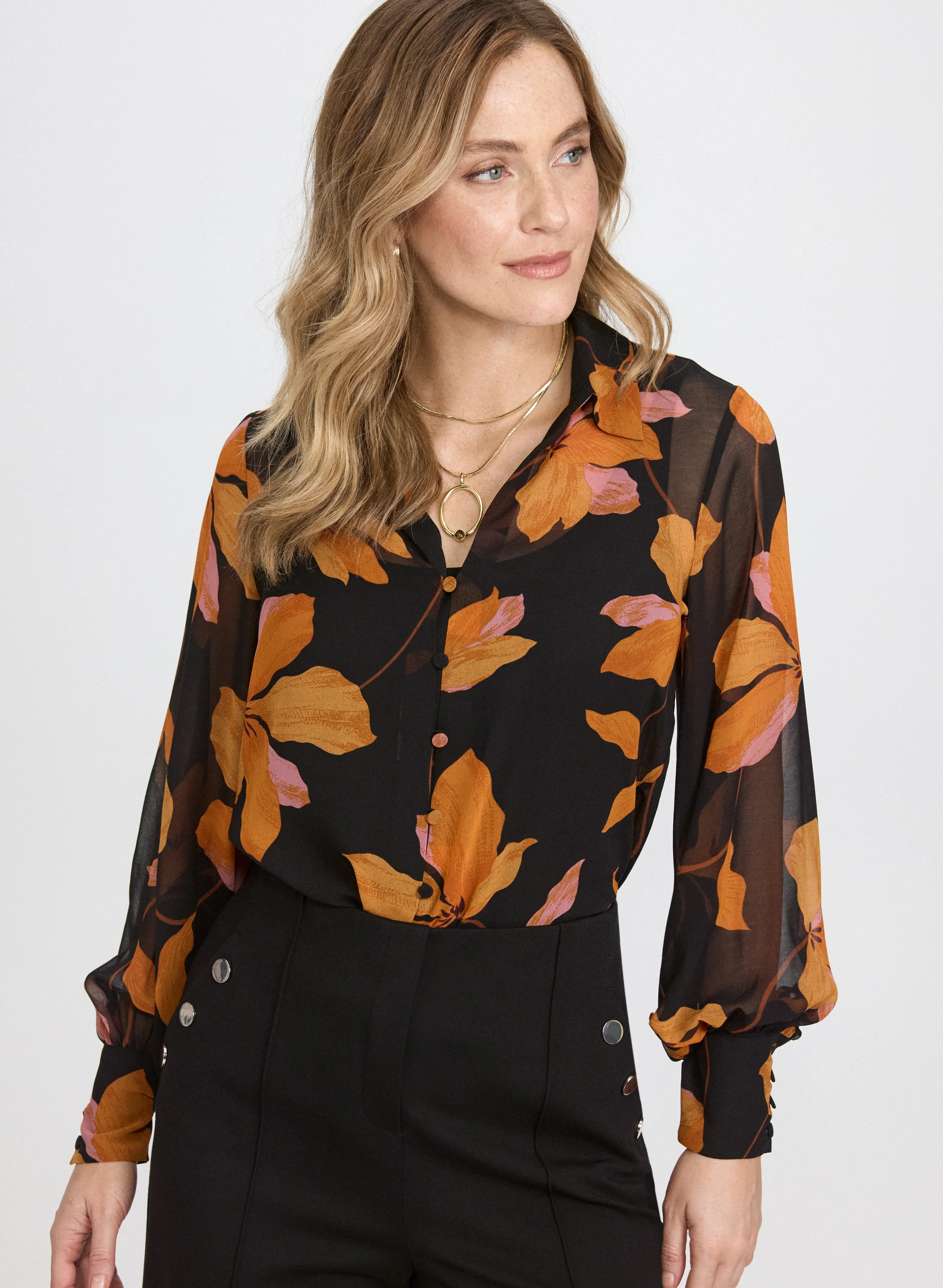 Floral Chiffon Blouse