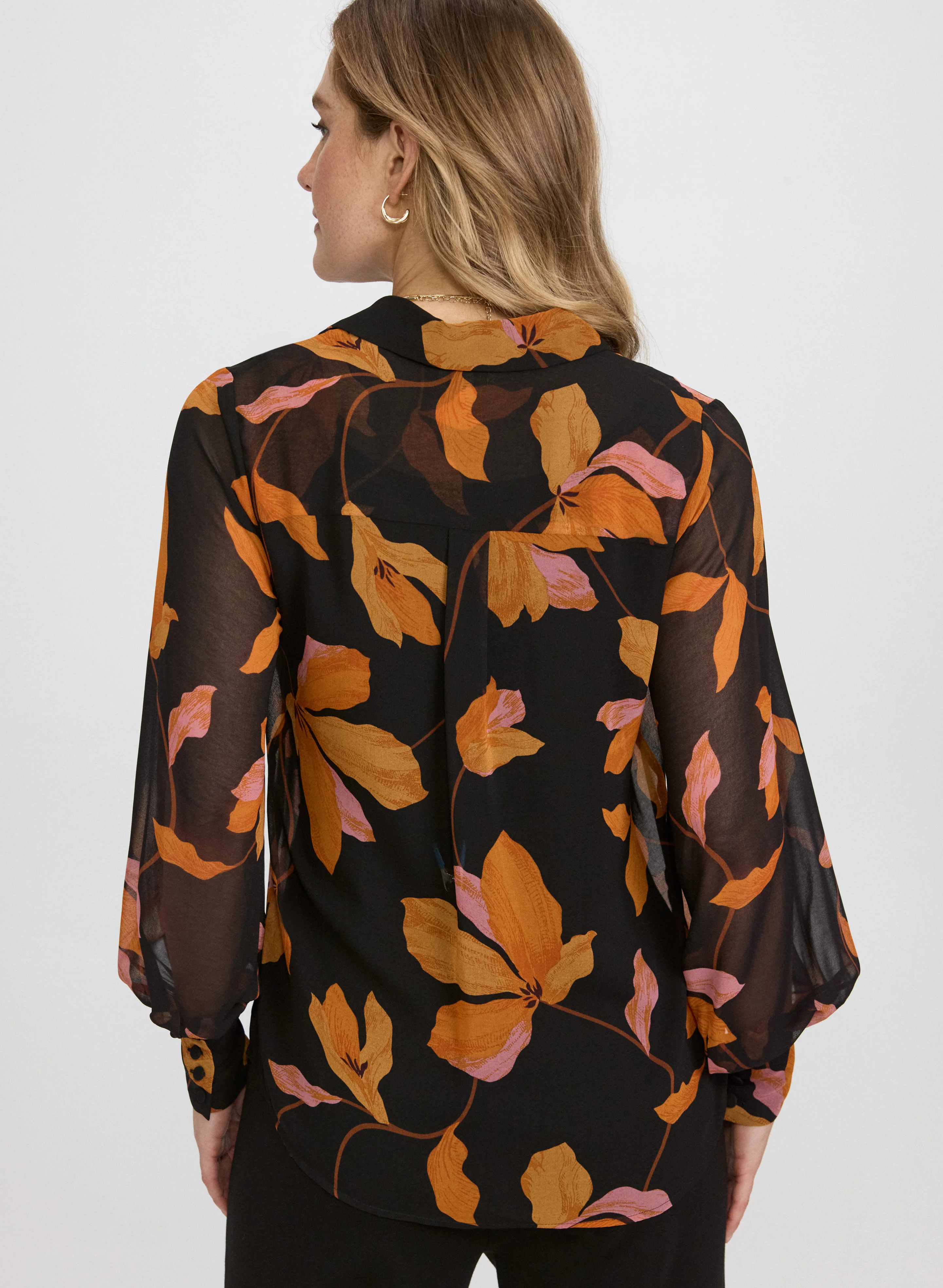 Floral Chiffon Blouse - Image 4