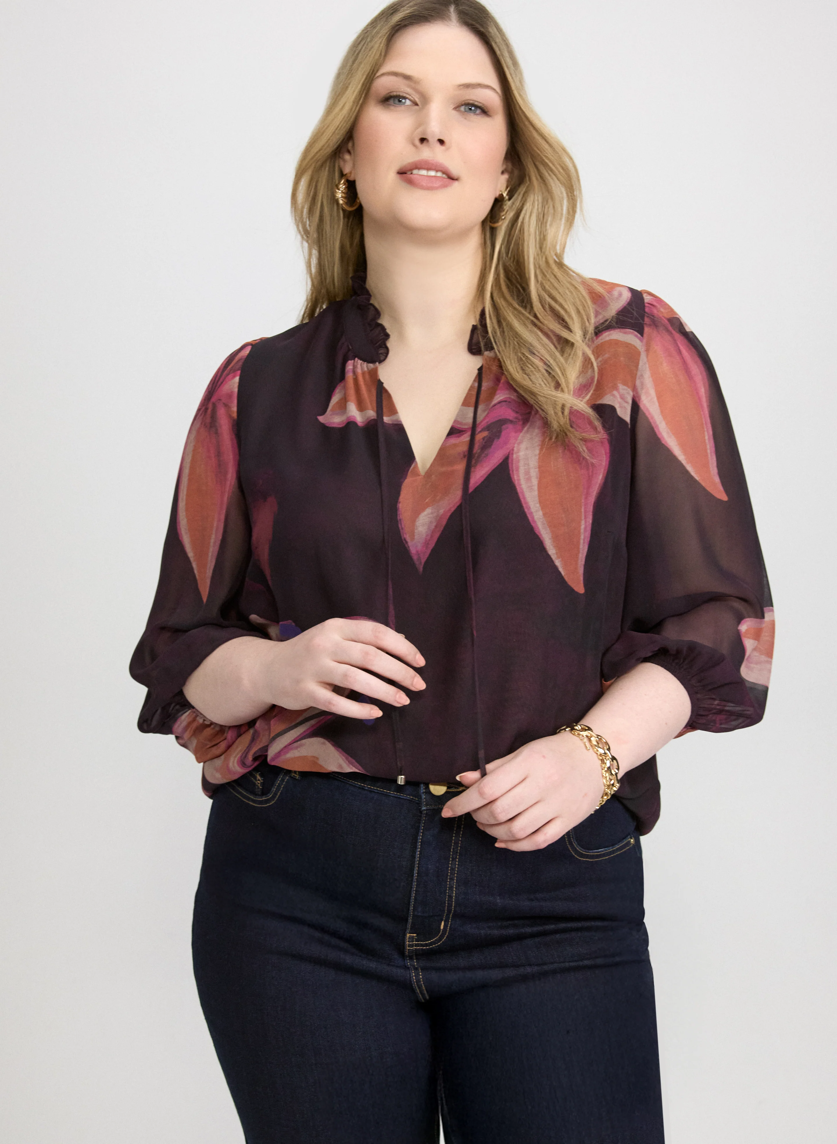 Floral Chiffon Blouse