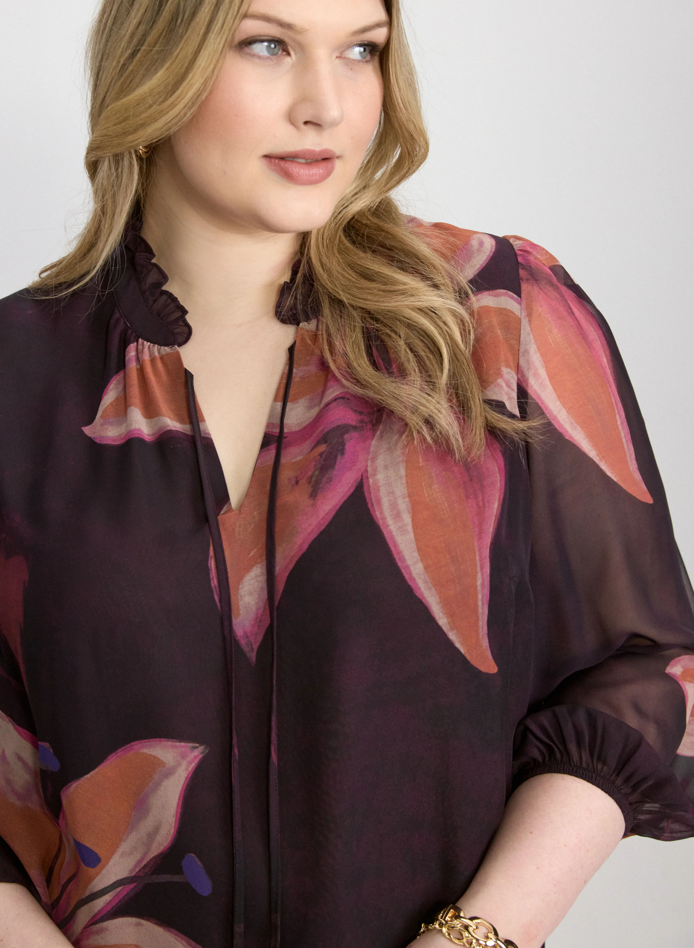 Floral Chiffon Blouse - Image 5