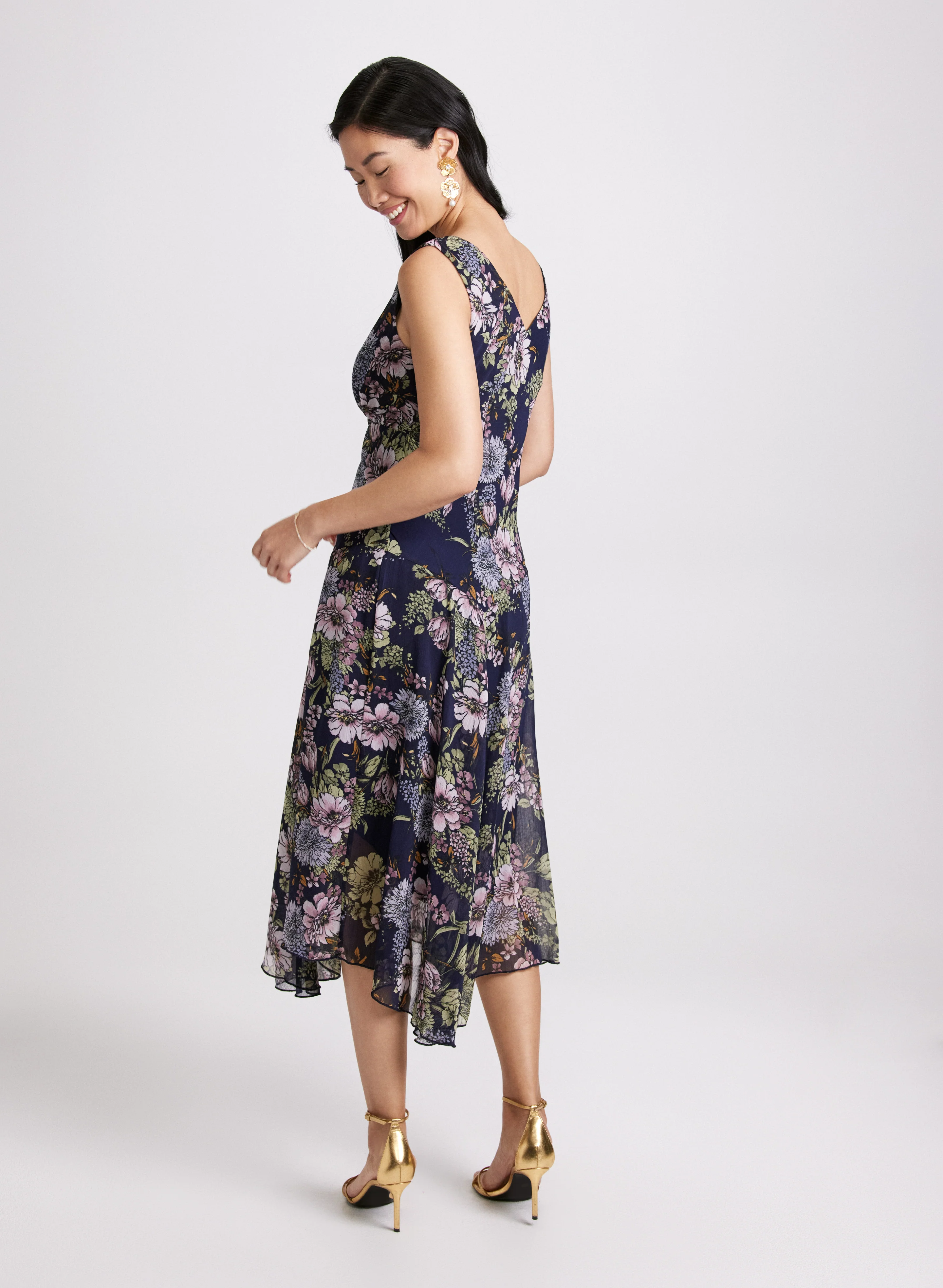 Floral Chiffon Dress - Image 3