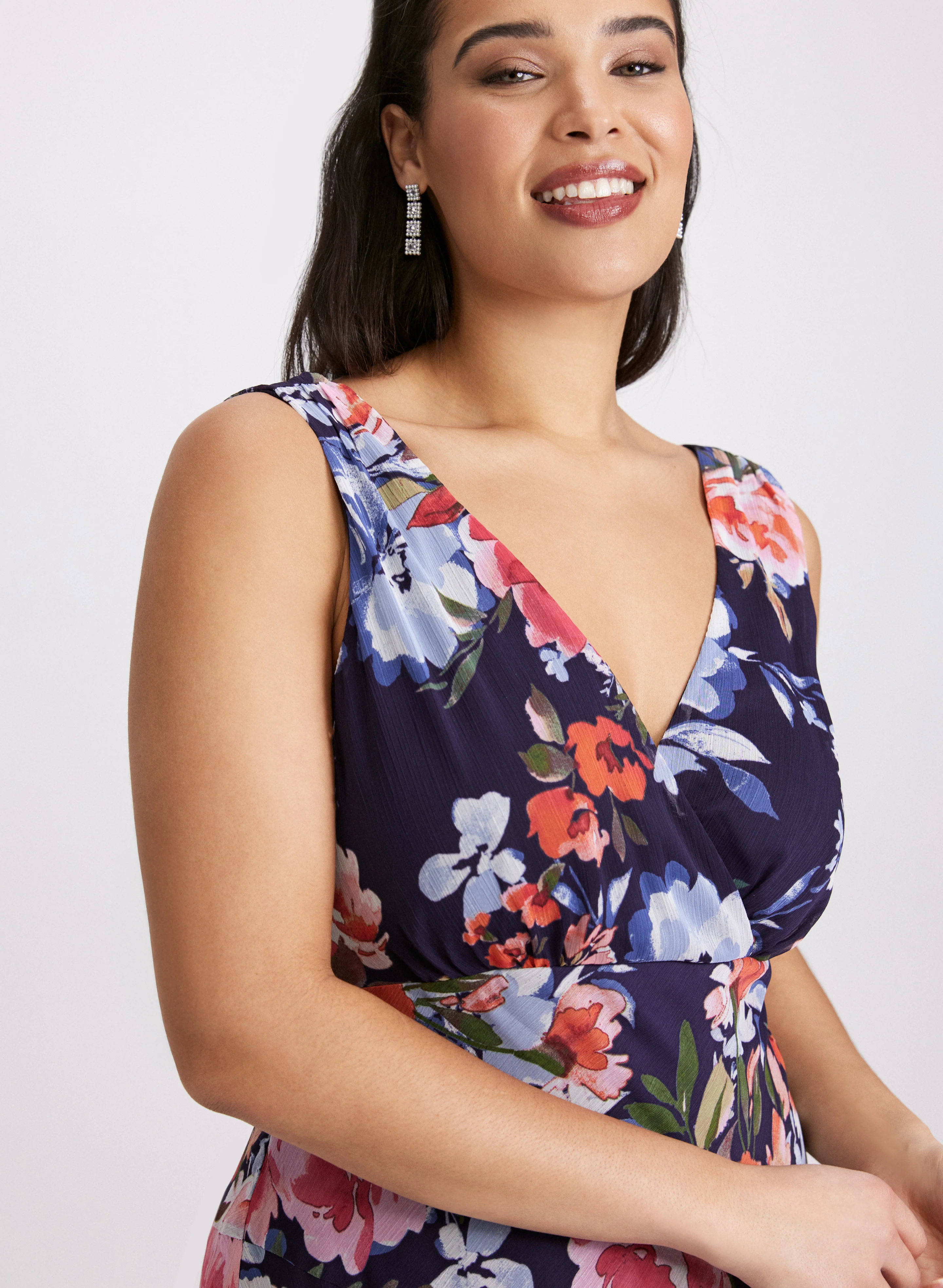 Floral Chiffon Dress - Image 7