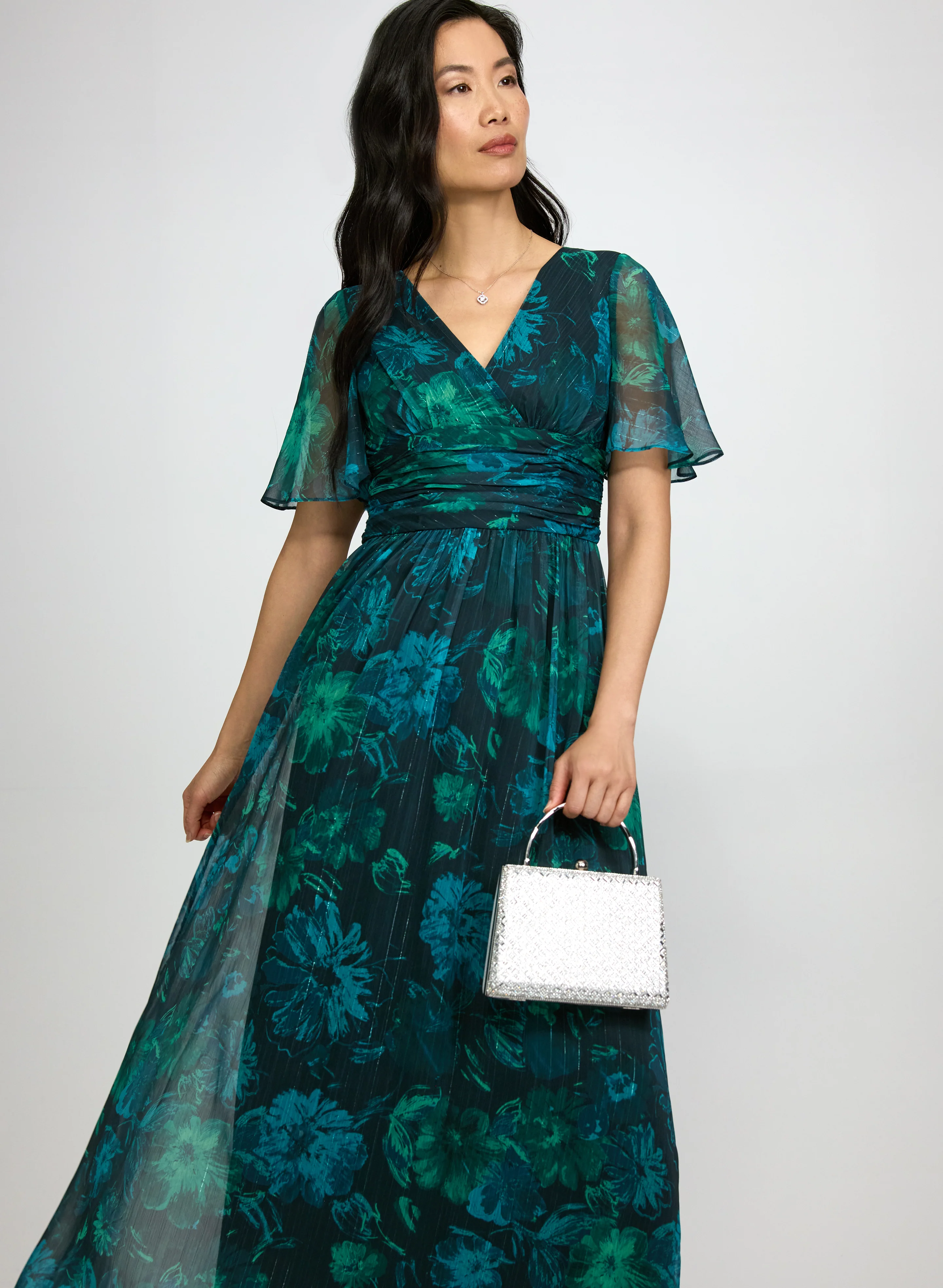 Floral Chiffon Dress - Image 7
