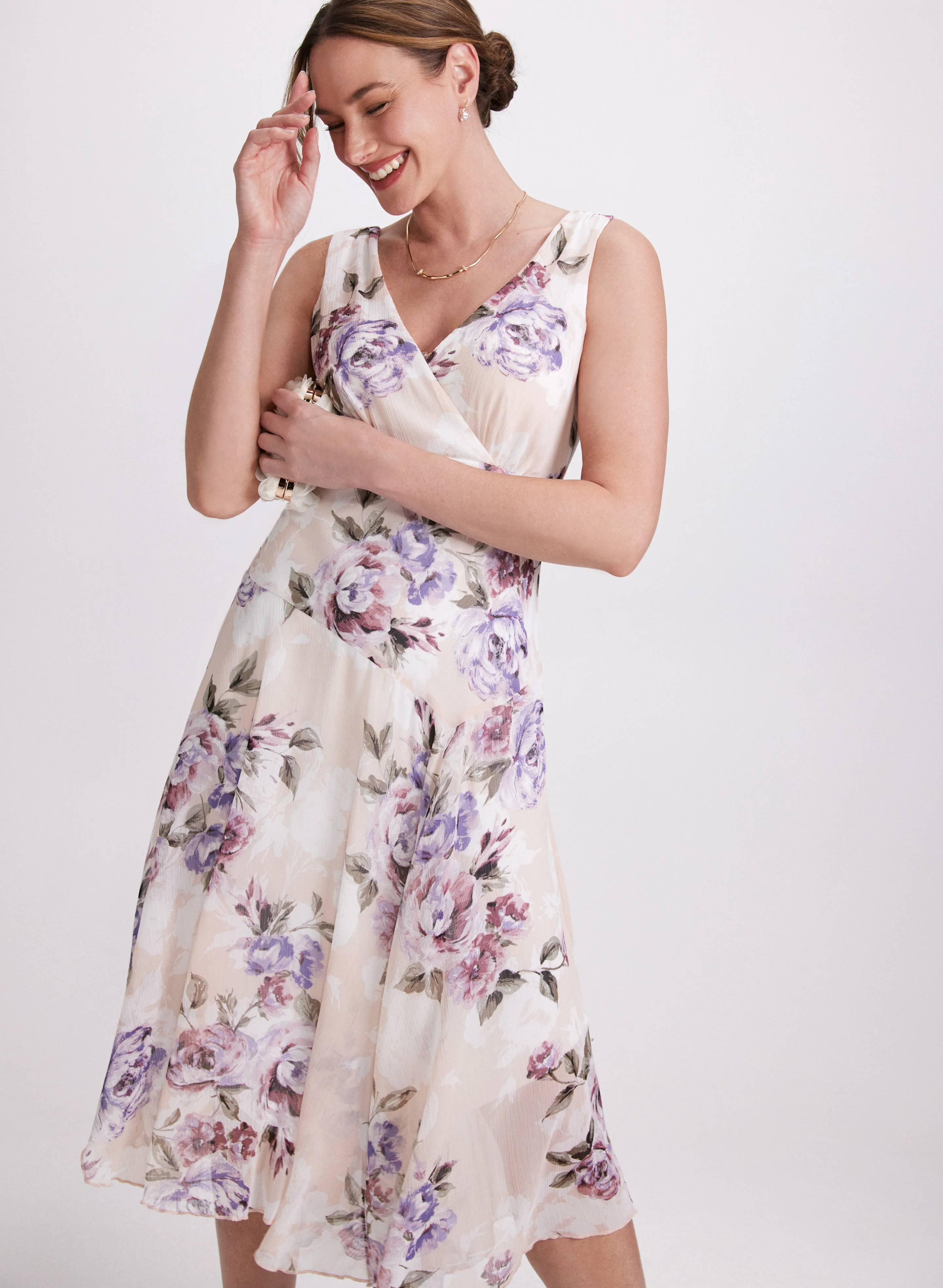 Floral Chiffon Dress - Image 7