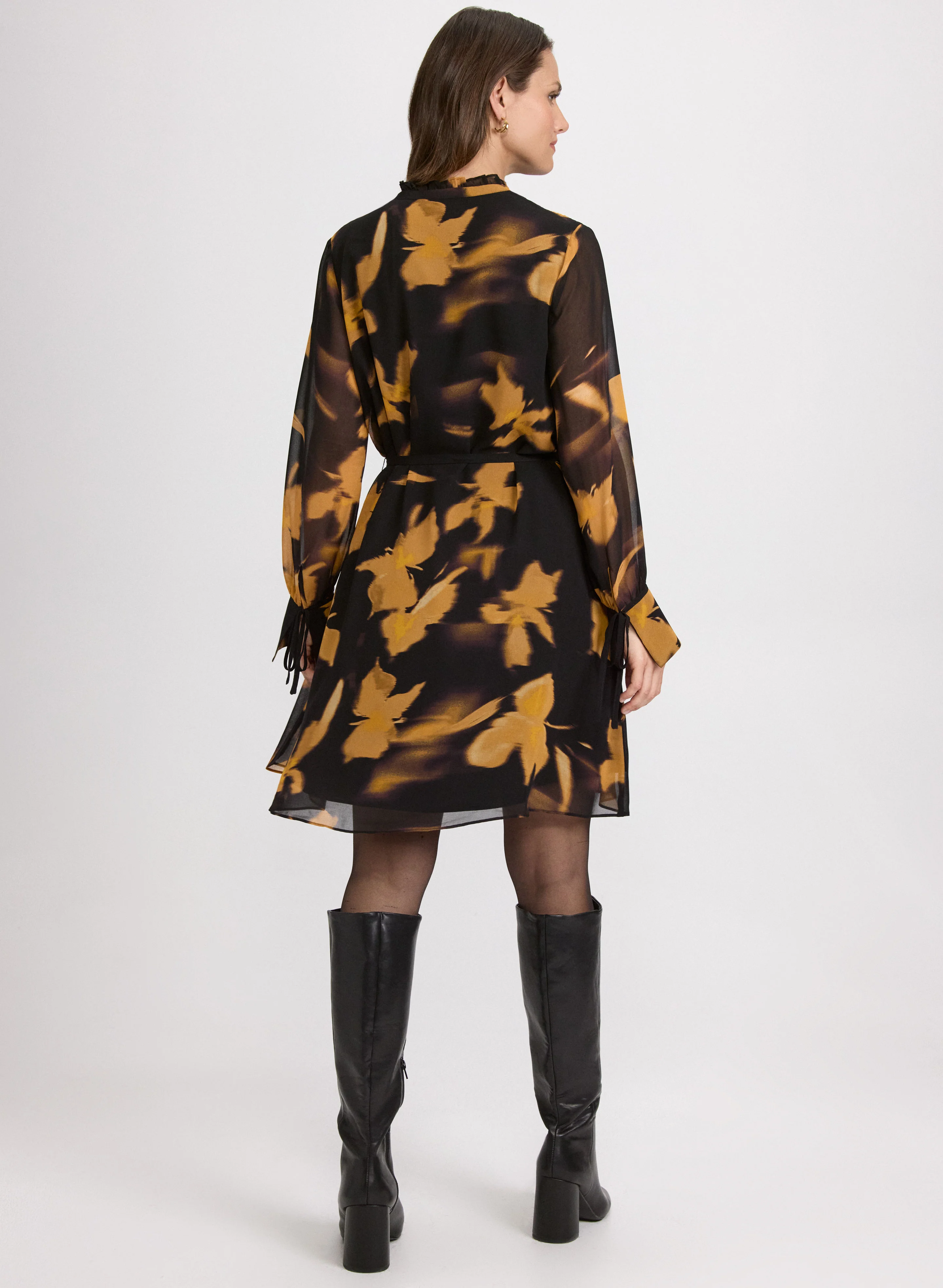 Floral Chiffon Dress - Image 3