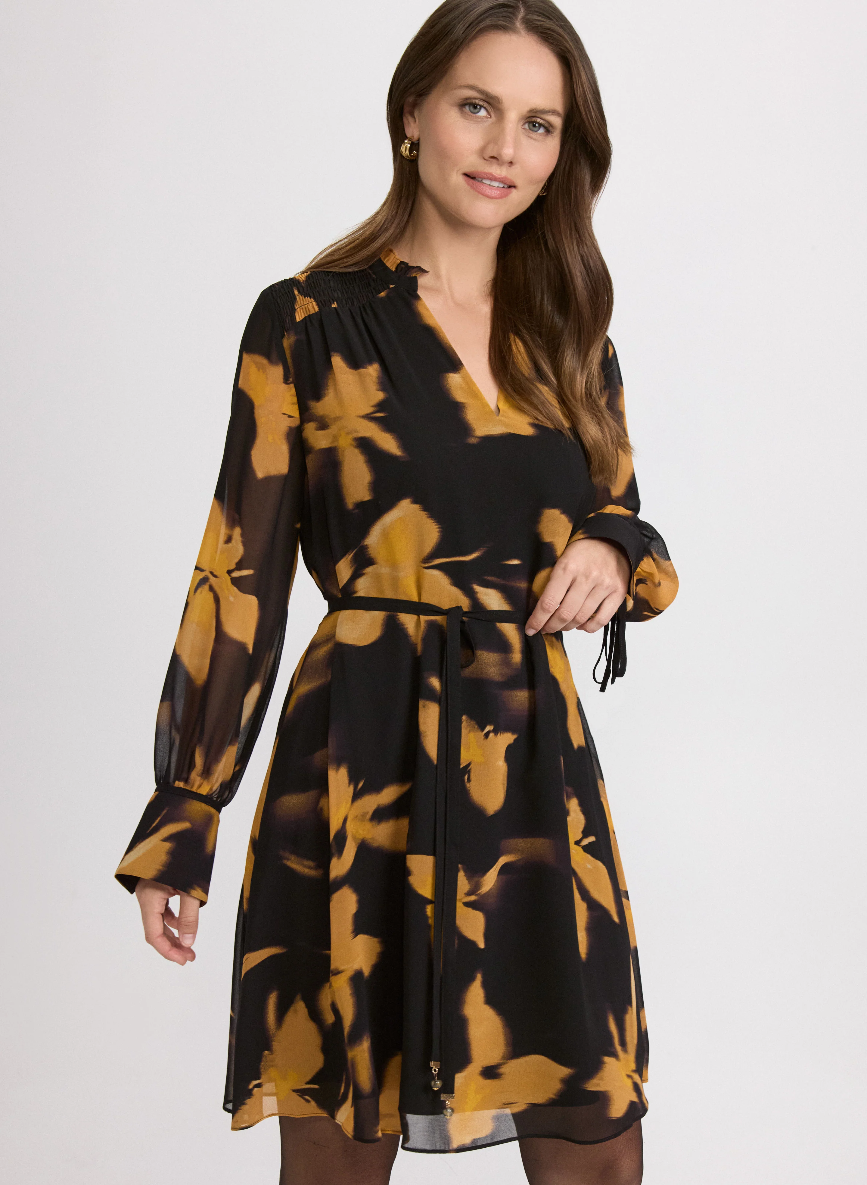 Floral Chiffon Dress - Image 4