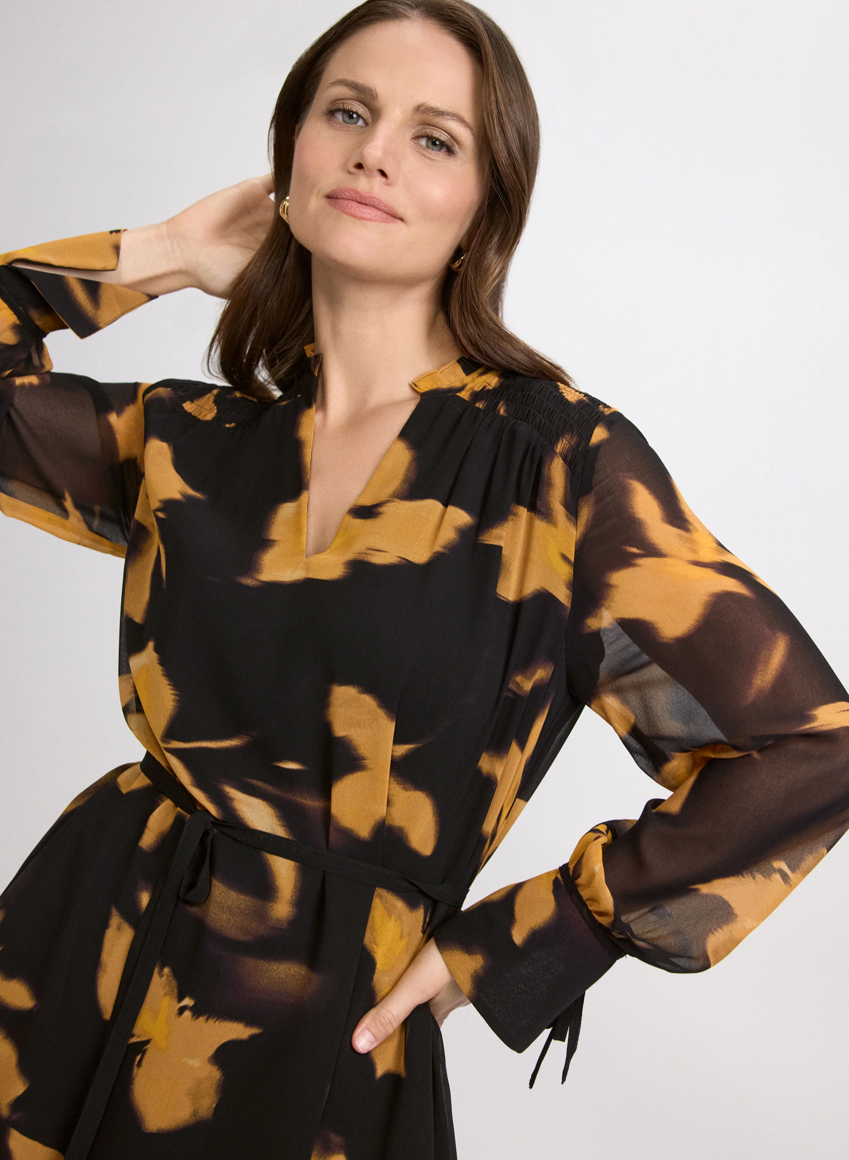 Floral Chiffon Dress - Image 5