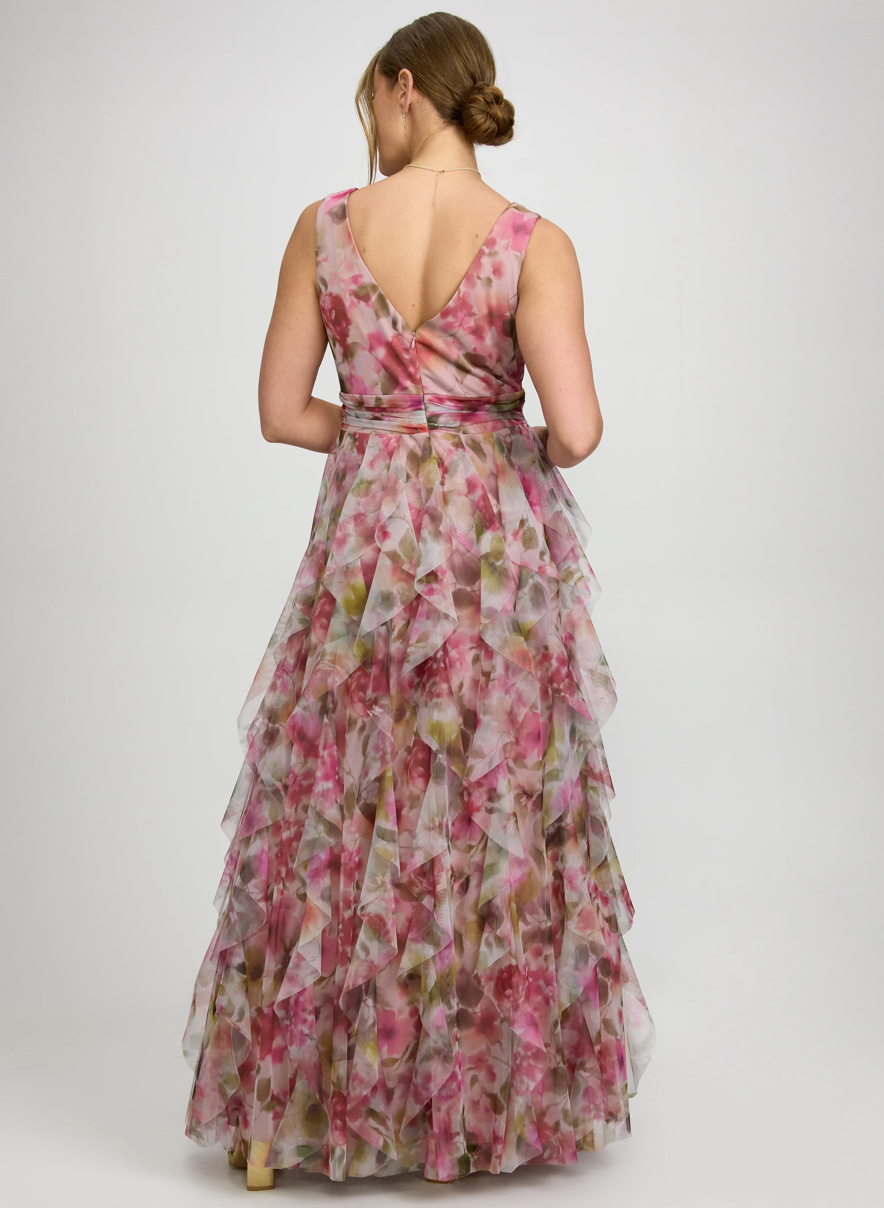 Floral Chiffon Dress - Image 3
