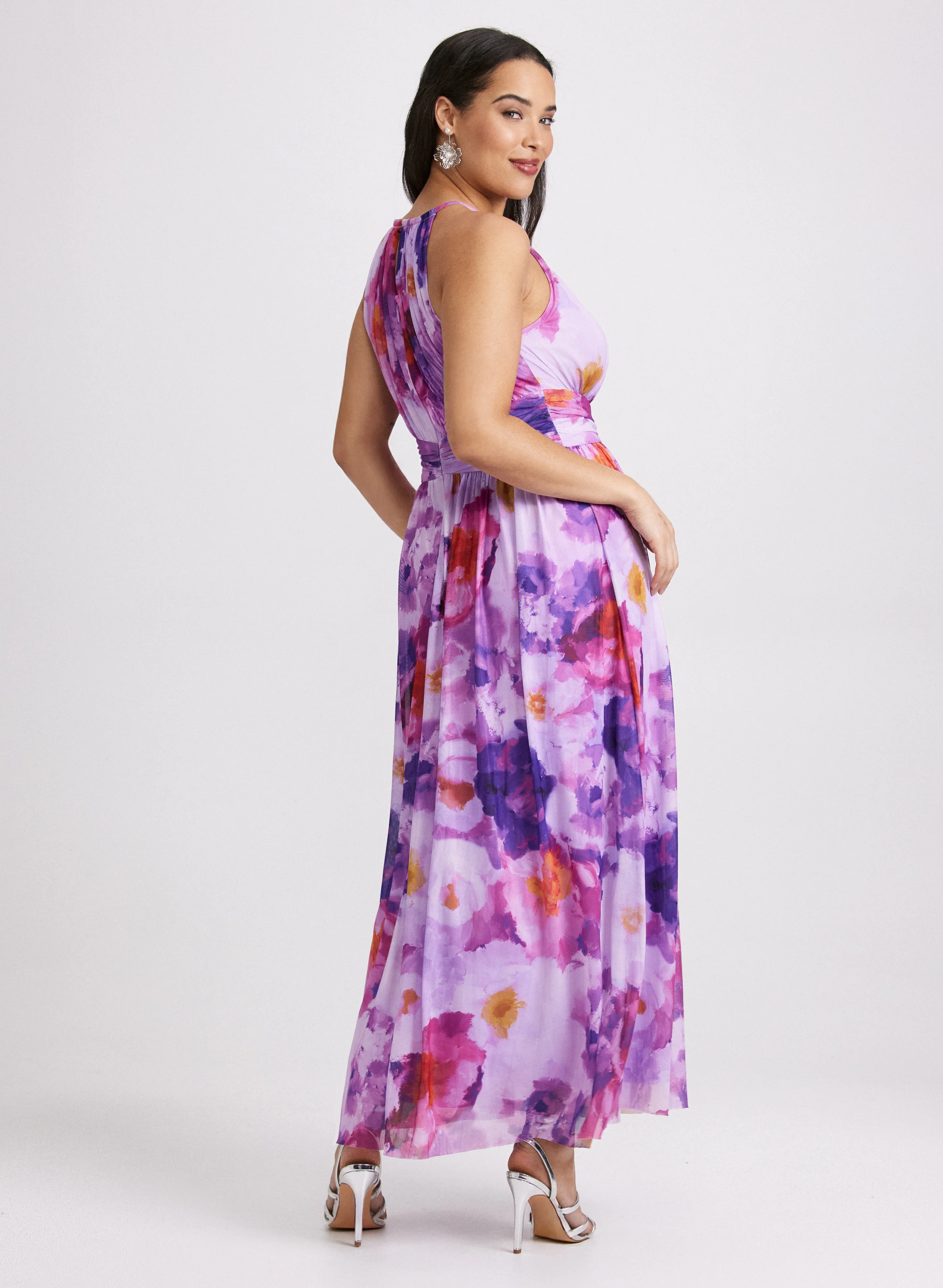 Floral Chiffon Dress - Image 4