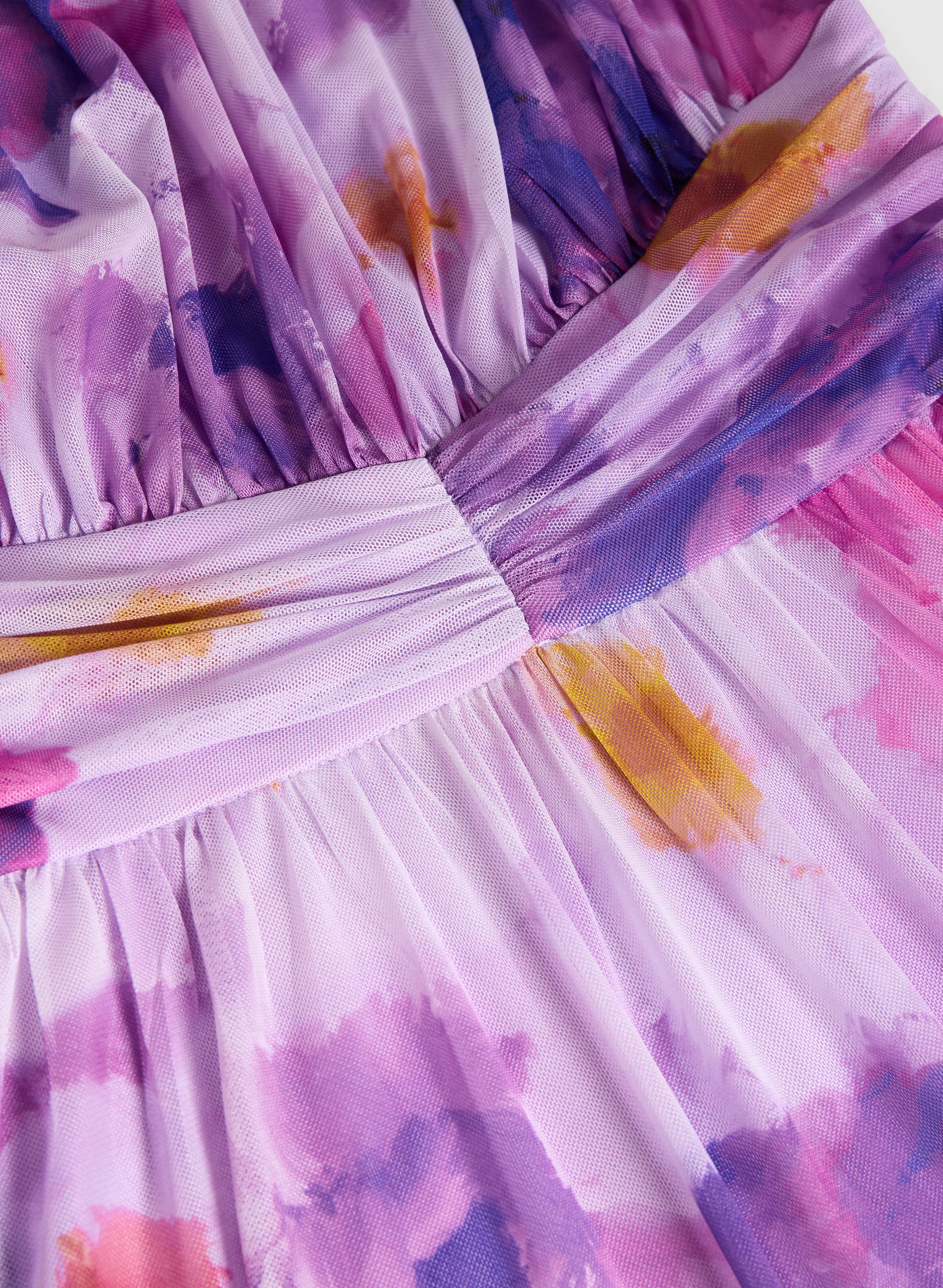Floral Chiffon Dress - Image 6