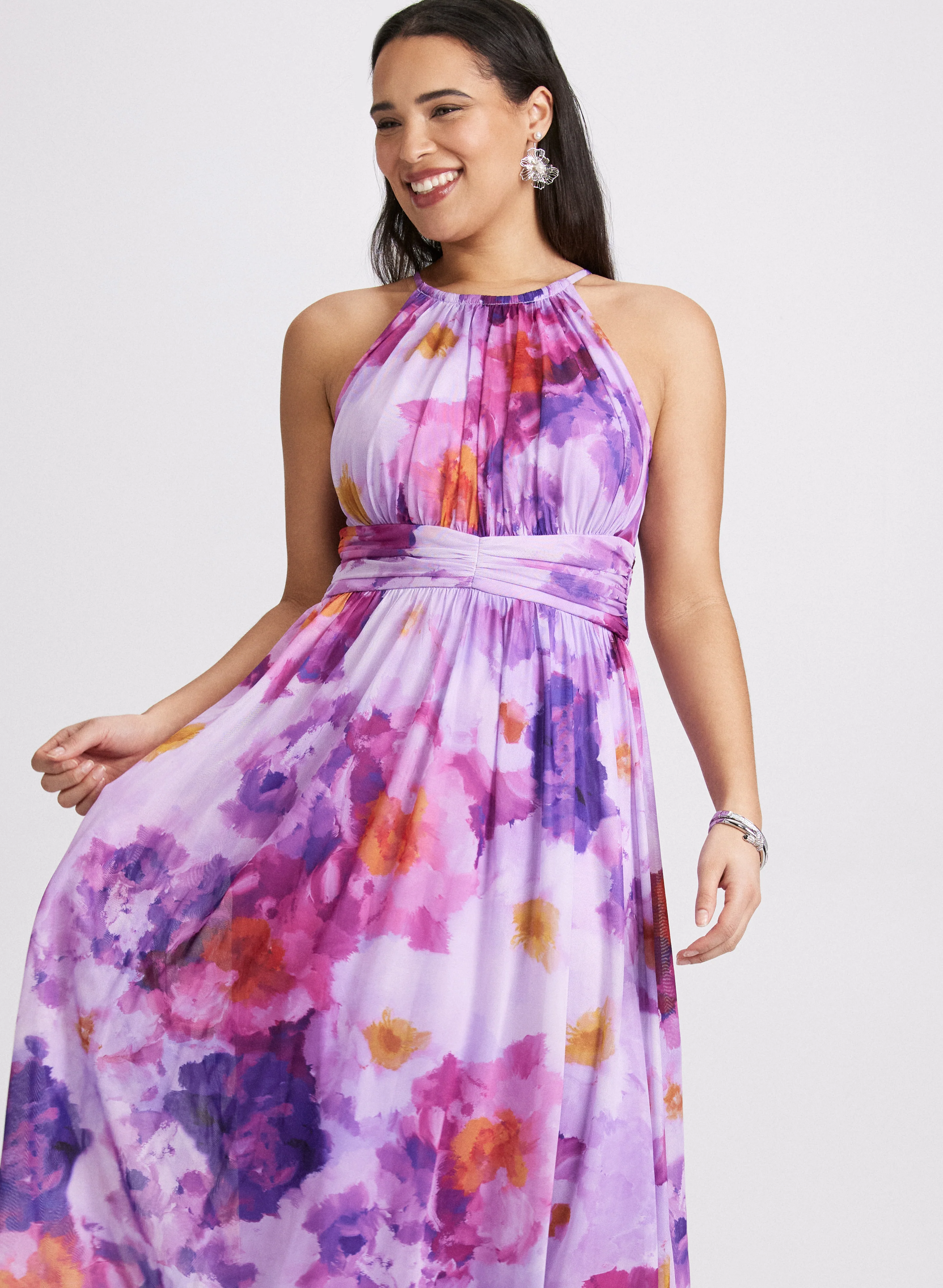 Floral Chiffon Dress - Image 7