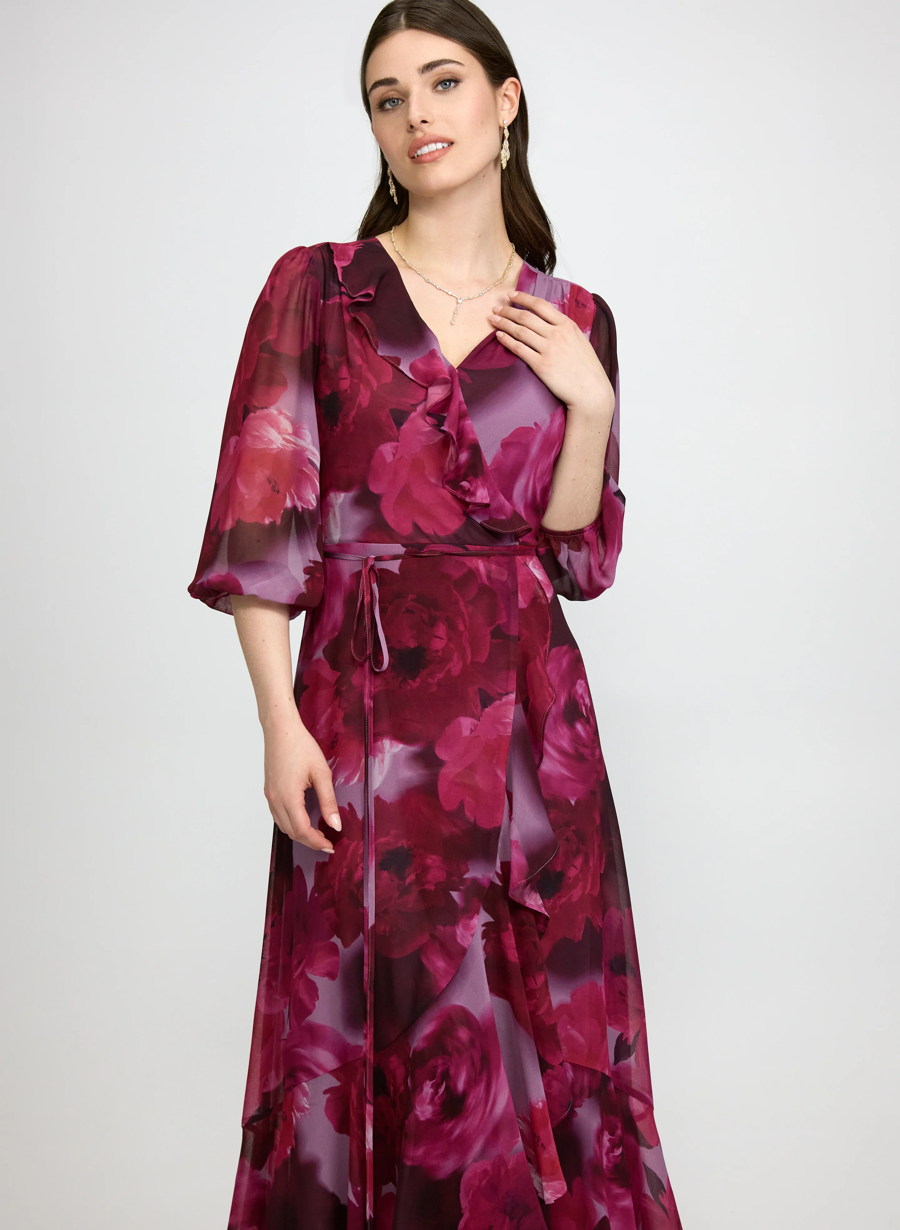 Floral Chiffon Dress - Image 4