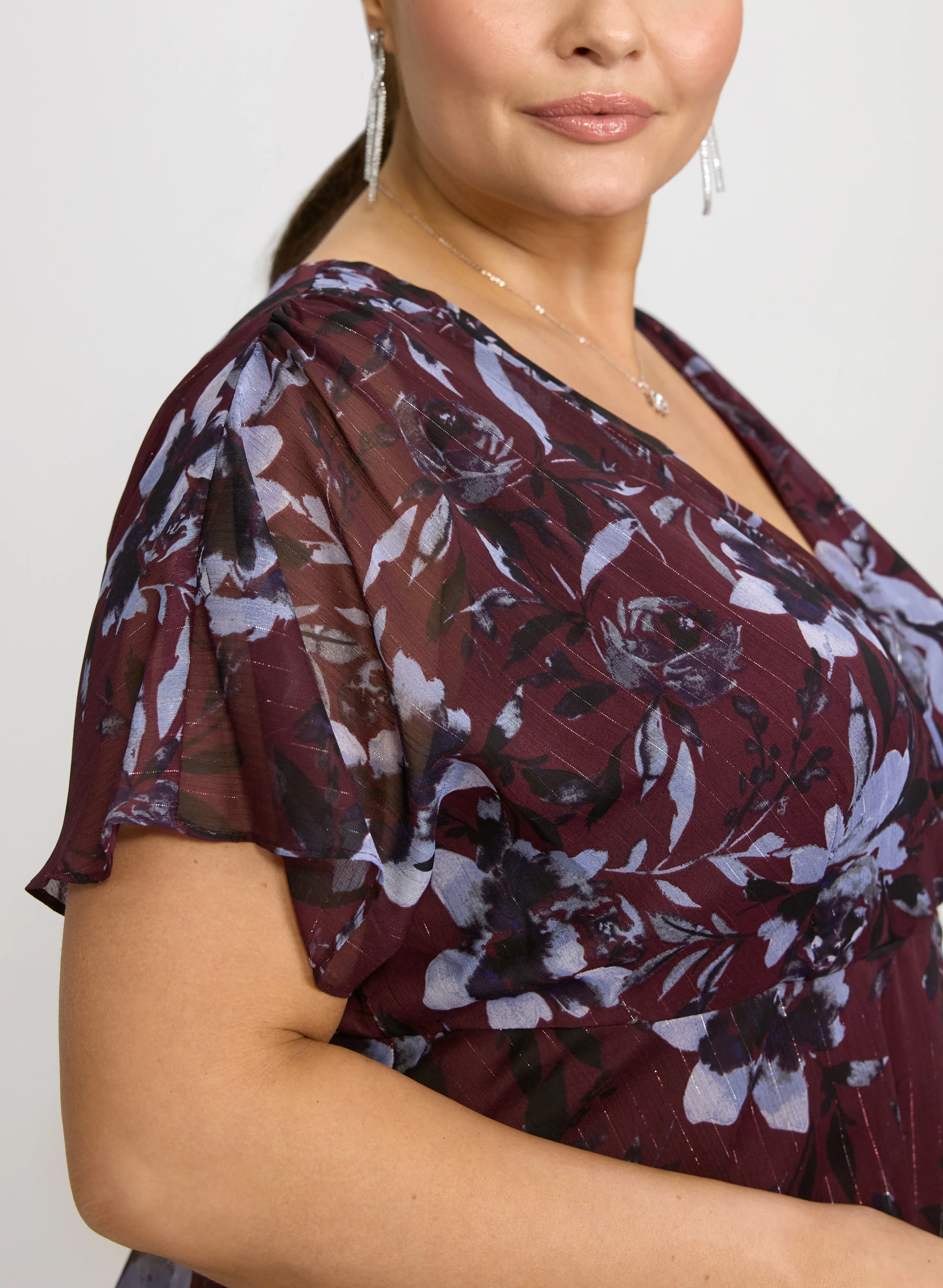 Floral Chiffon Dress - Image 3