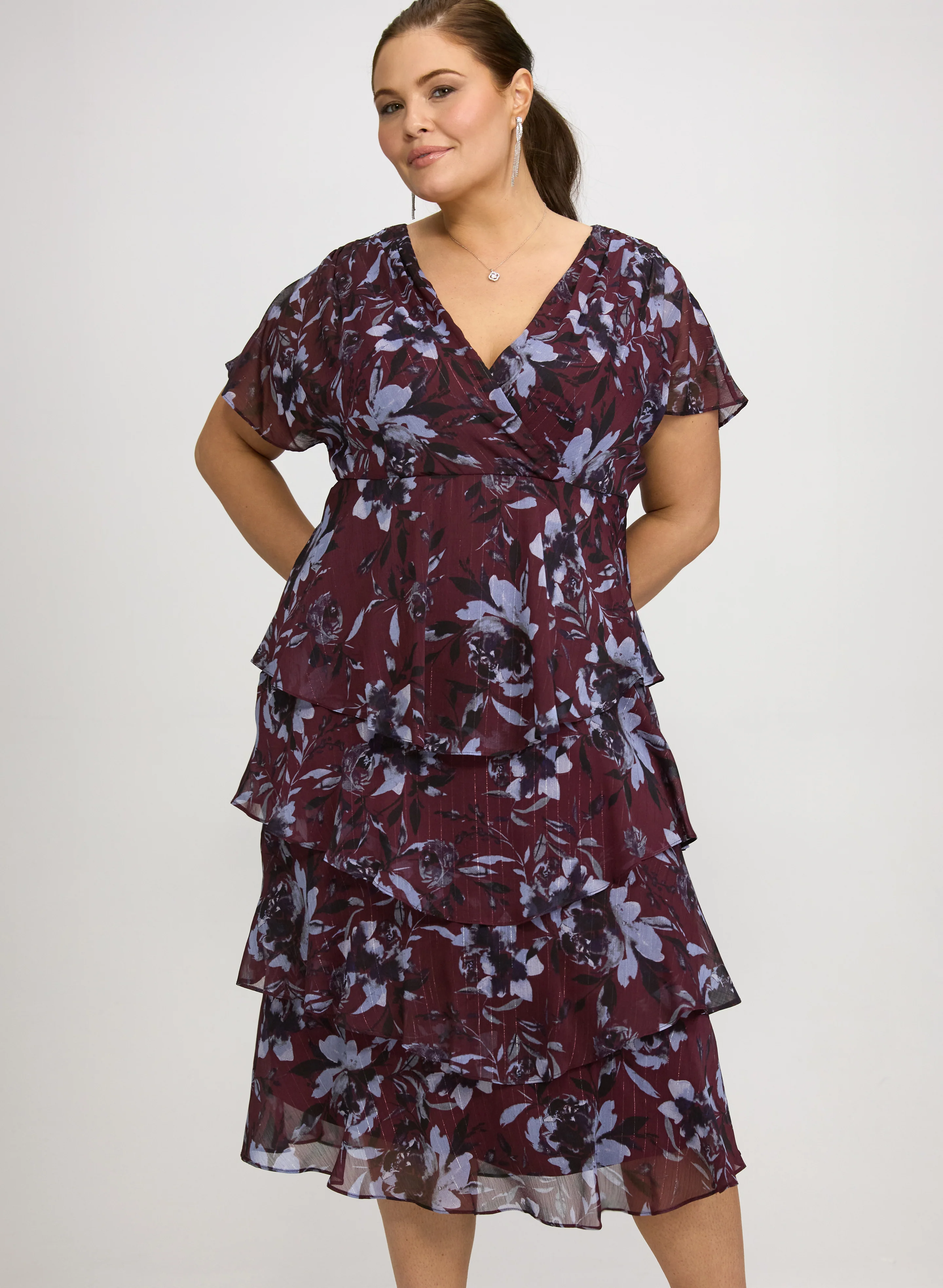 Floral Chiffon Dress - Image 5