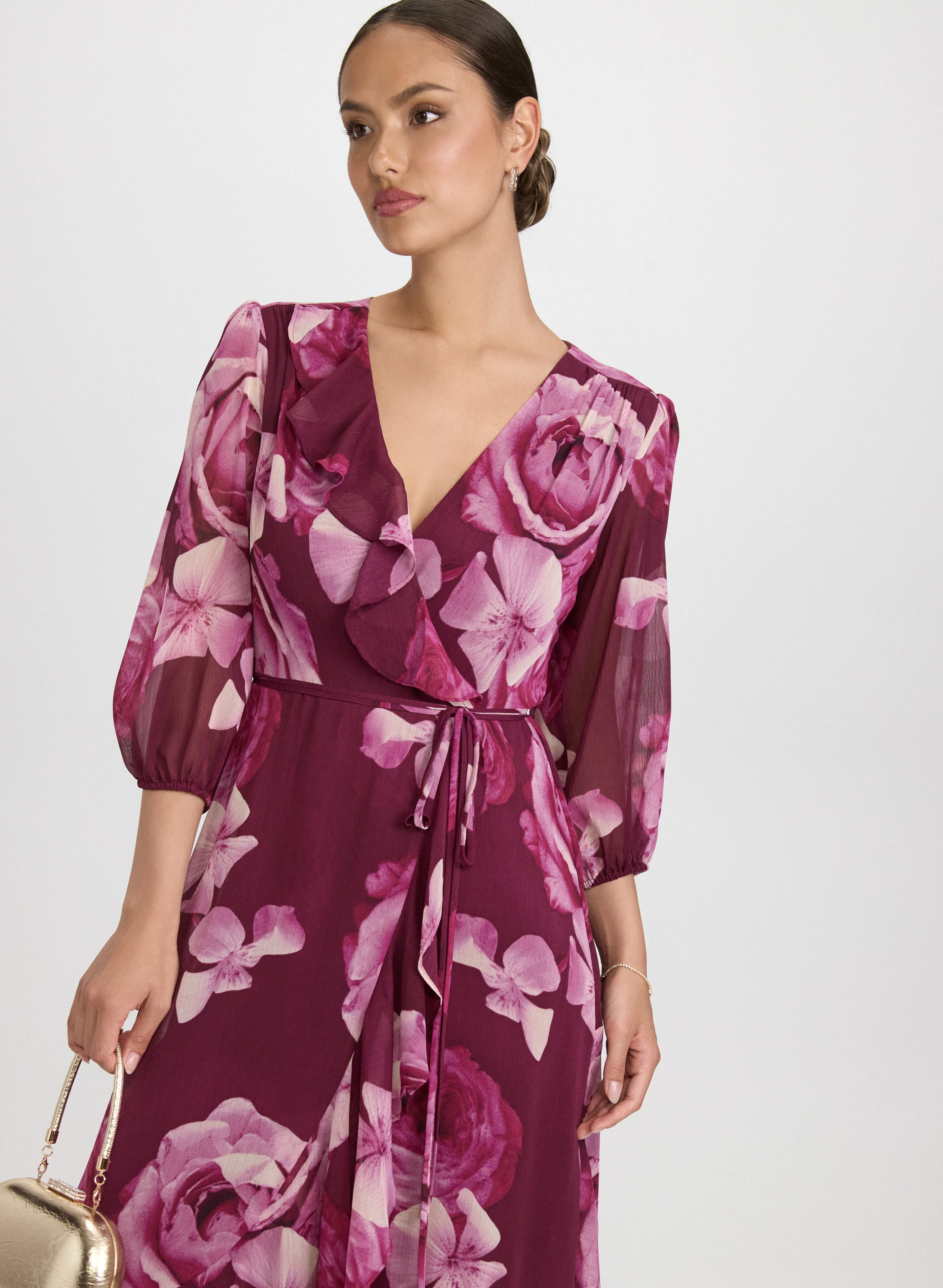 Floral Chiffon Dress - Image 4