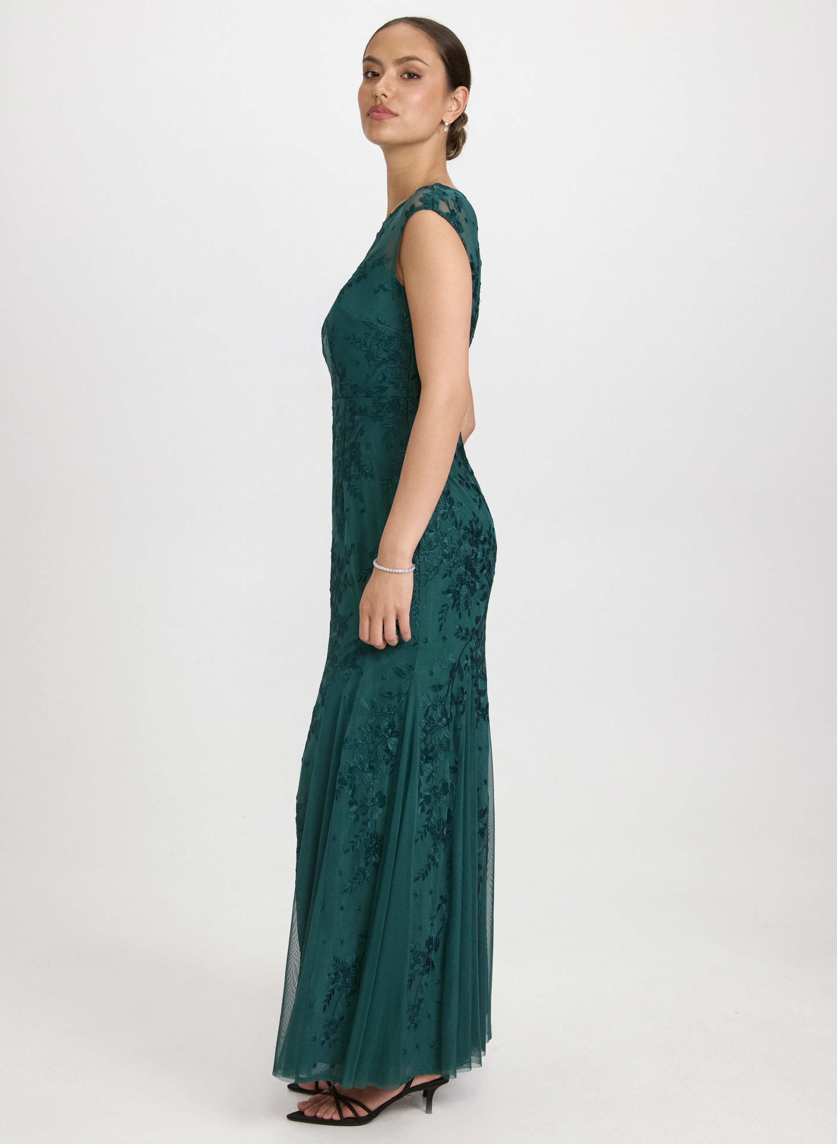 Floral Embroidered Dress - Image 3