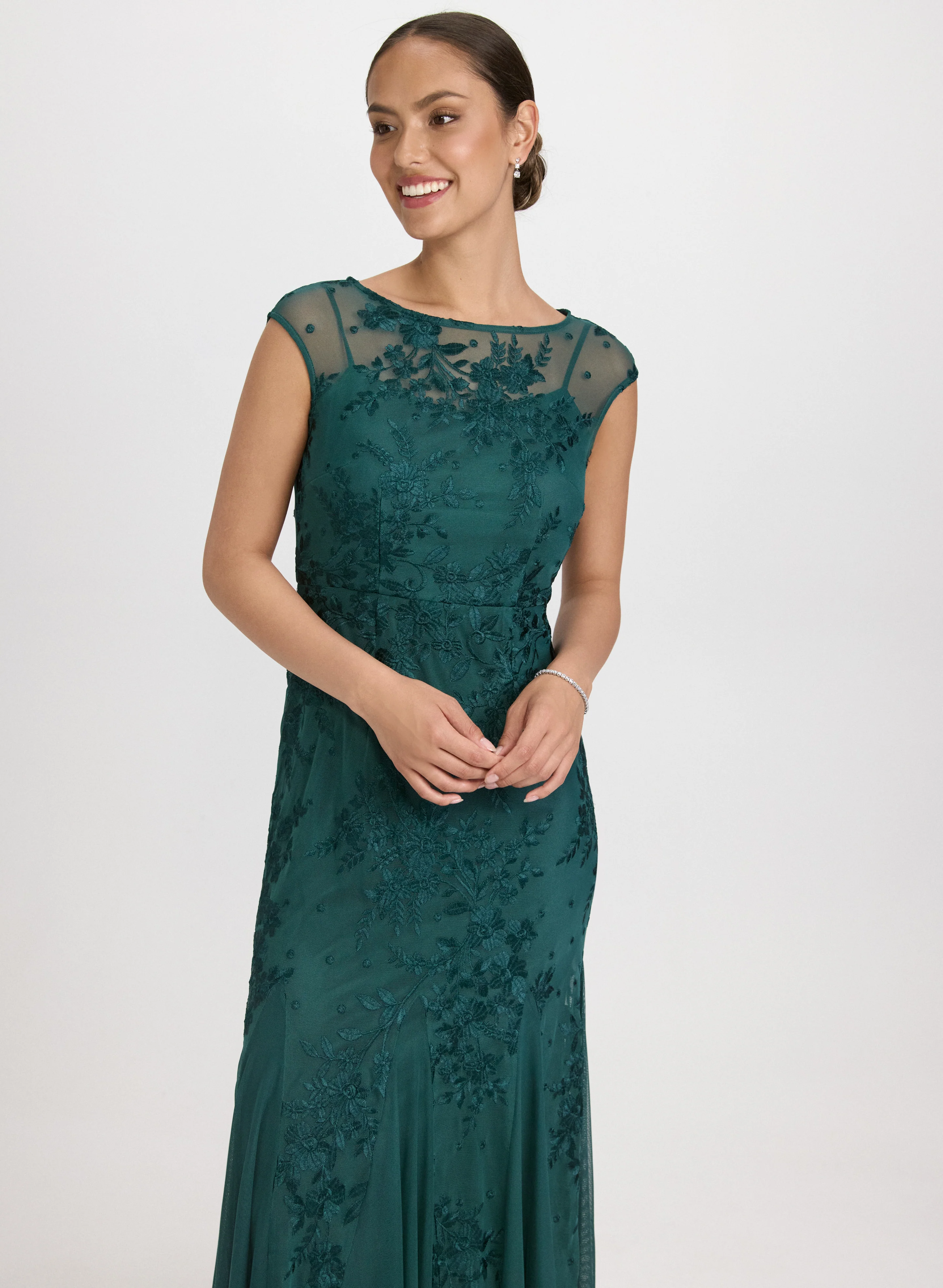 Floral Embroidered Dress - Image 4