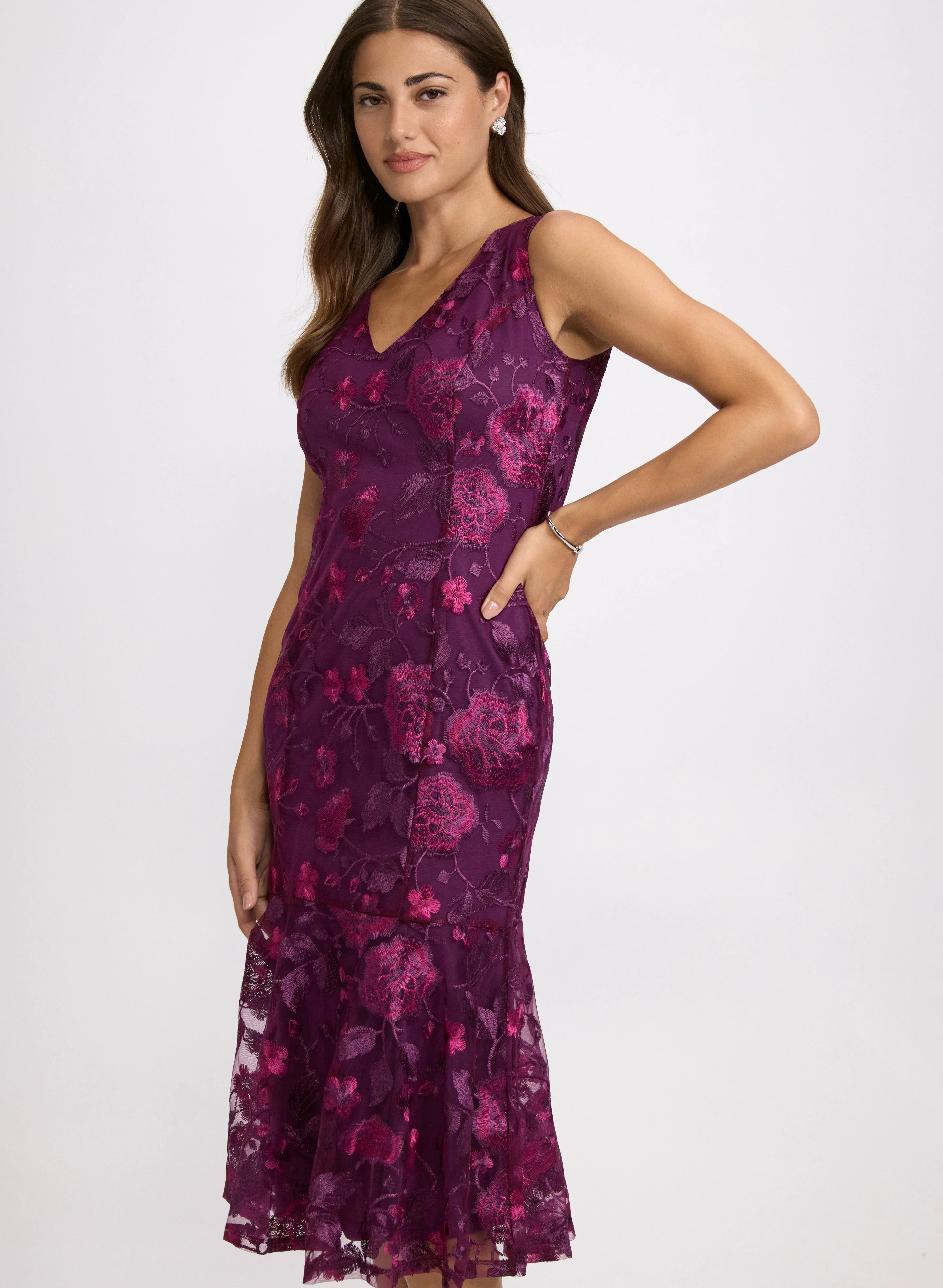 Floral Embroidered Dress - Image 4