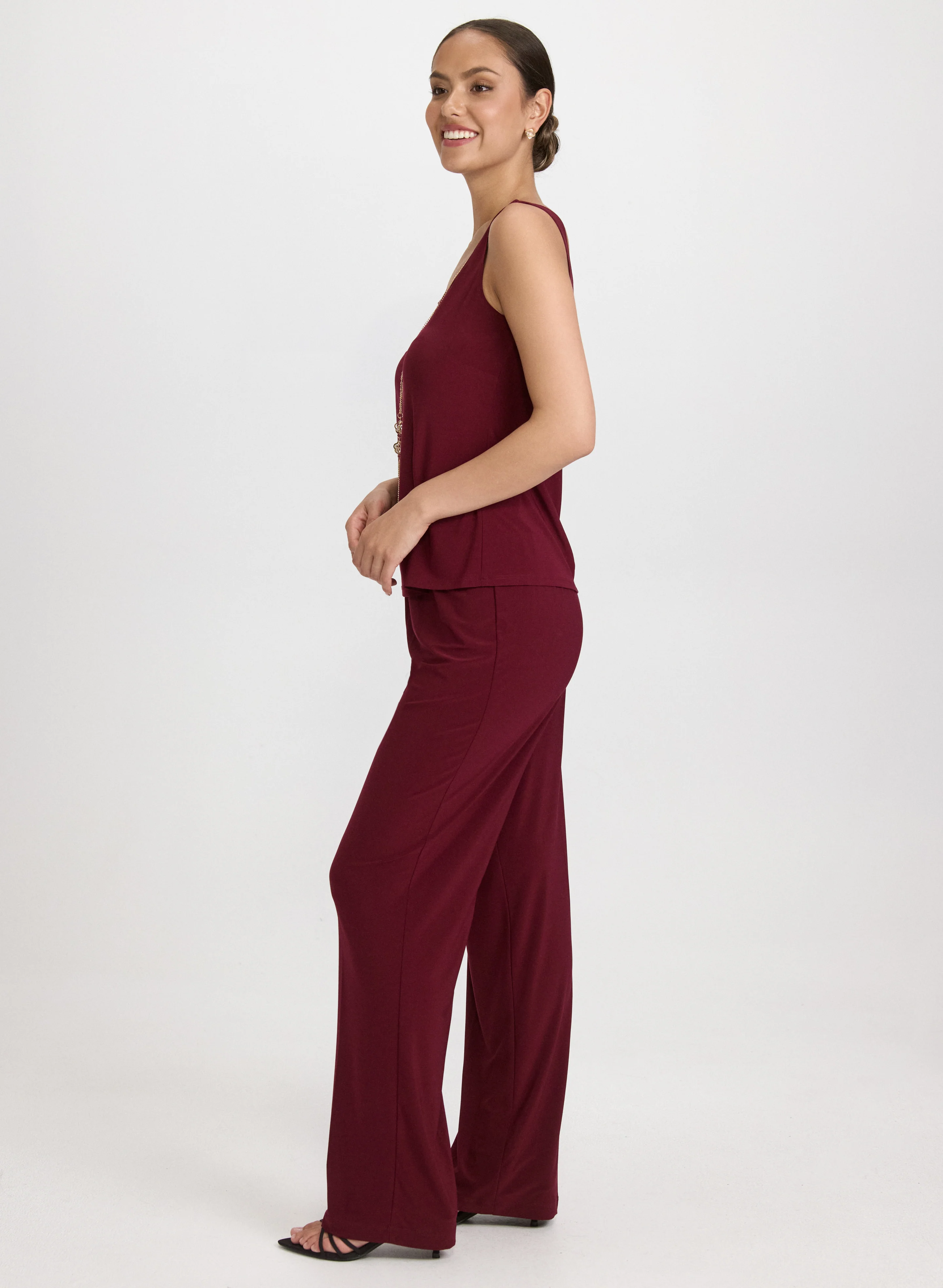 Floral Embroidered Jacket, Top & Pants Set - Image 2