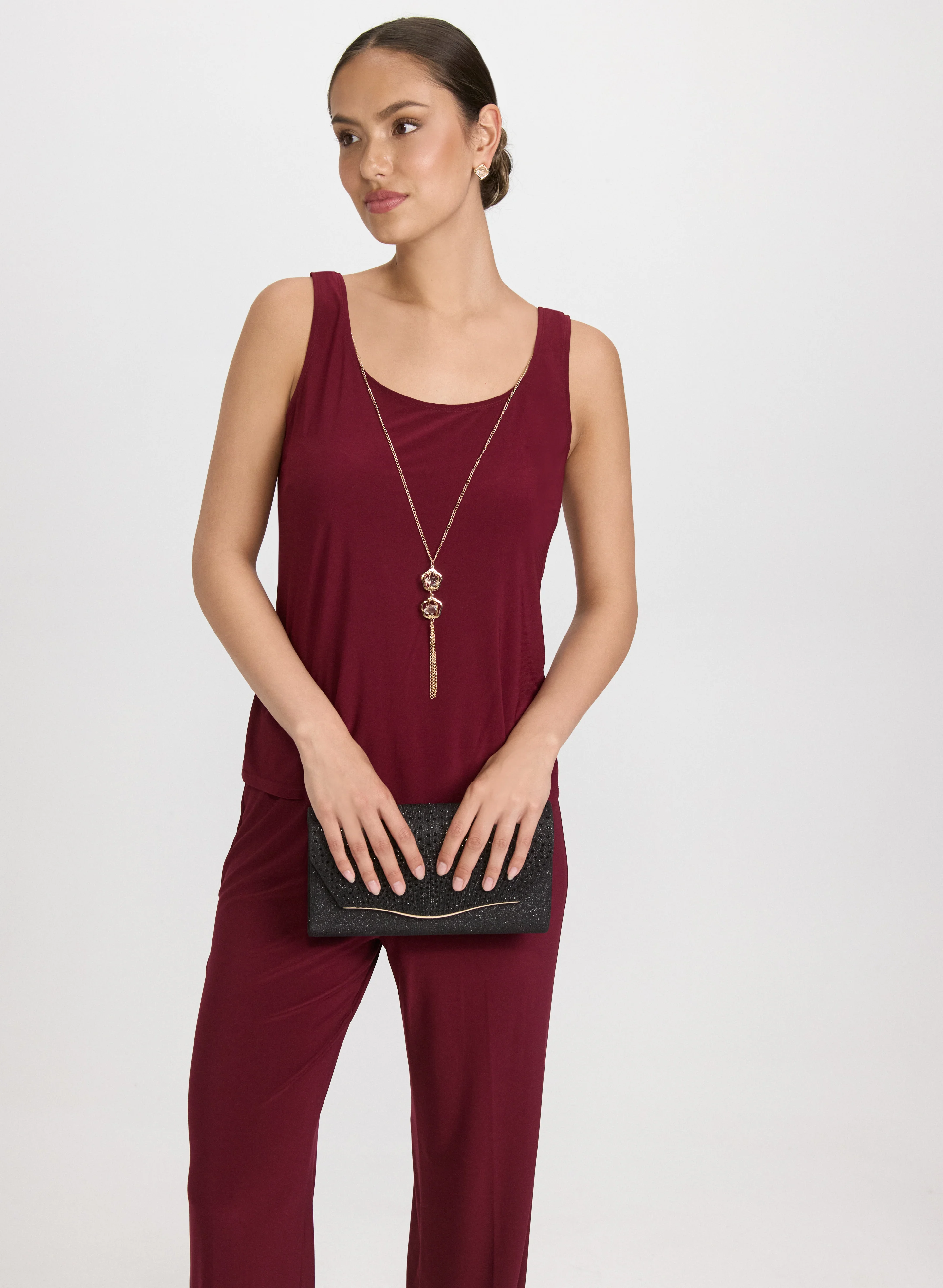 Floral Embroidered Jacket, Top & Pants Set - Image 3