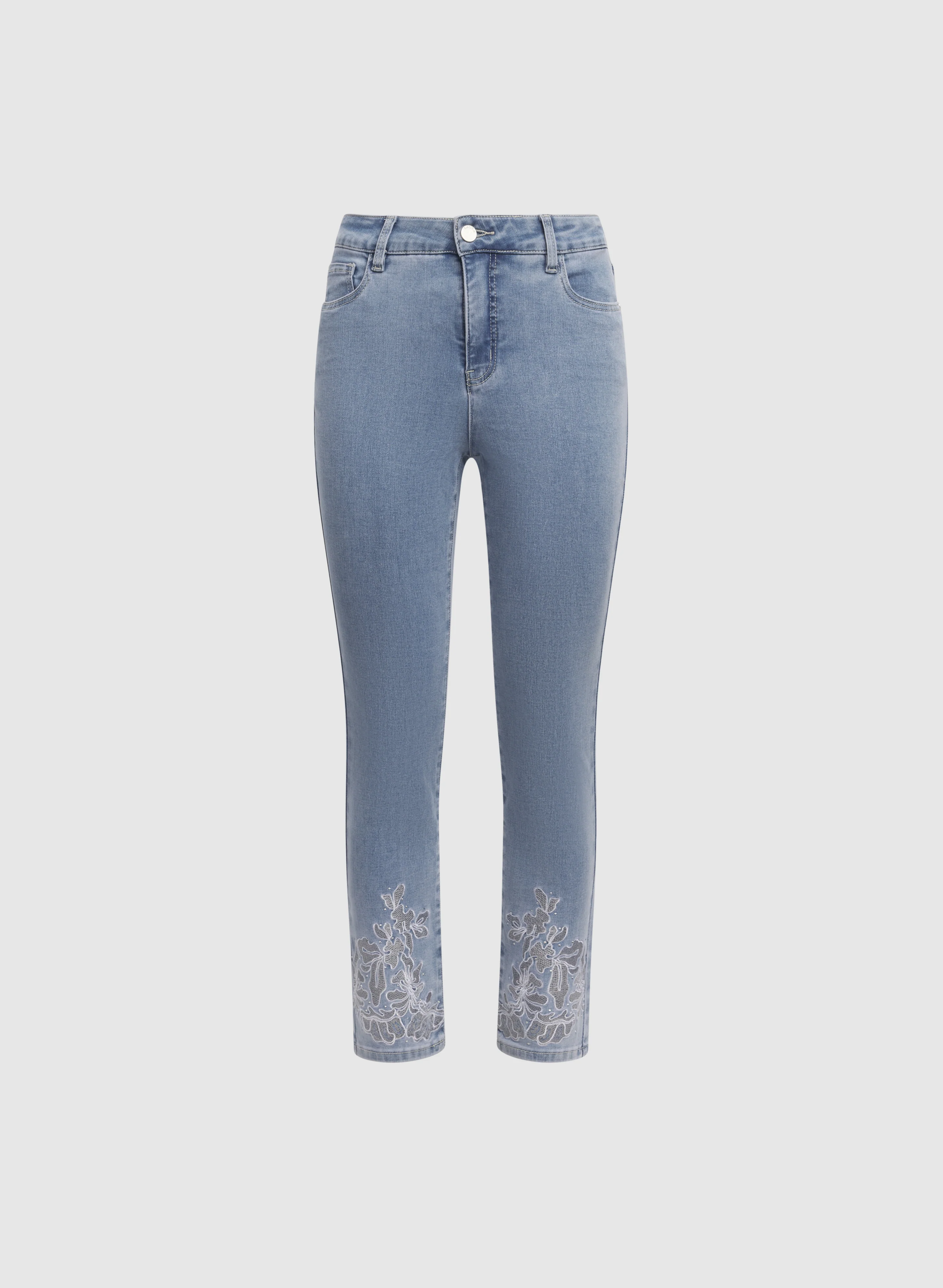Floral Embroidered Jeans - Image 6