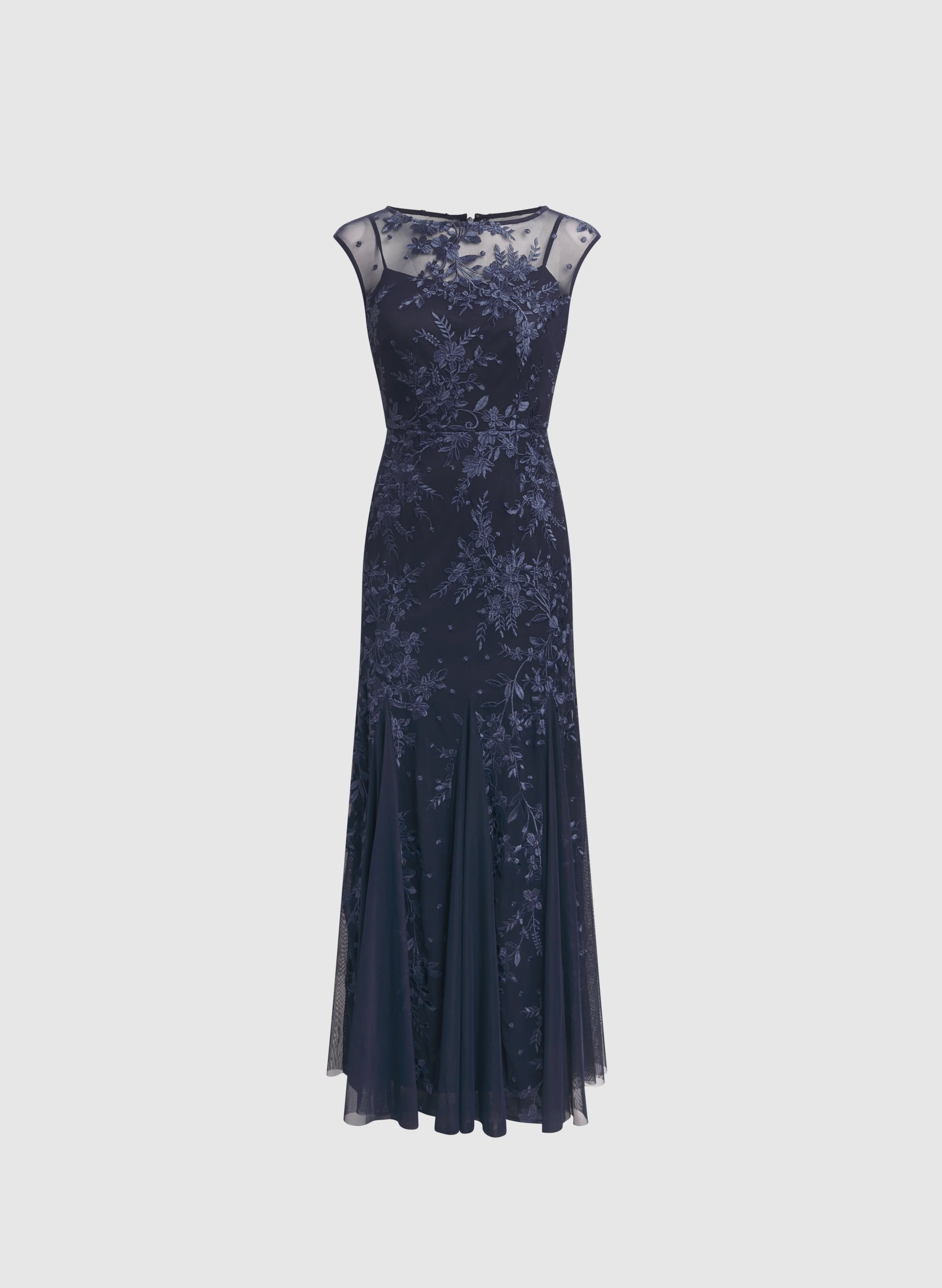 Floral Embroidered Tulle Dress - Image 6