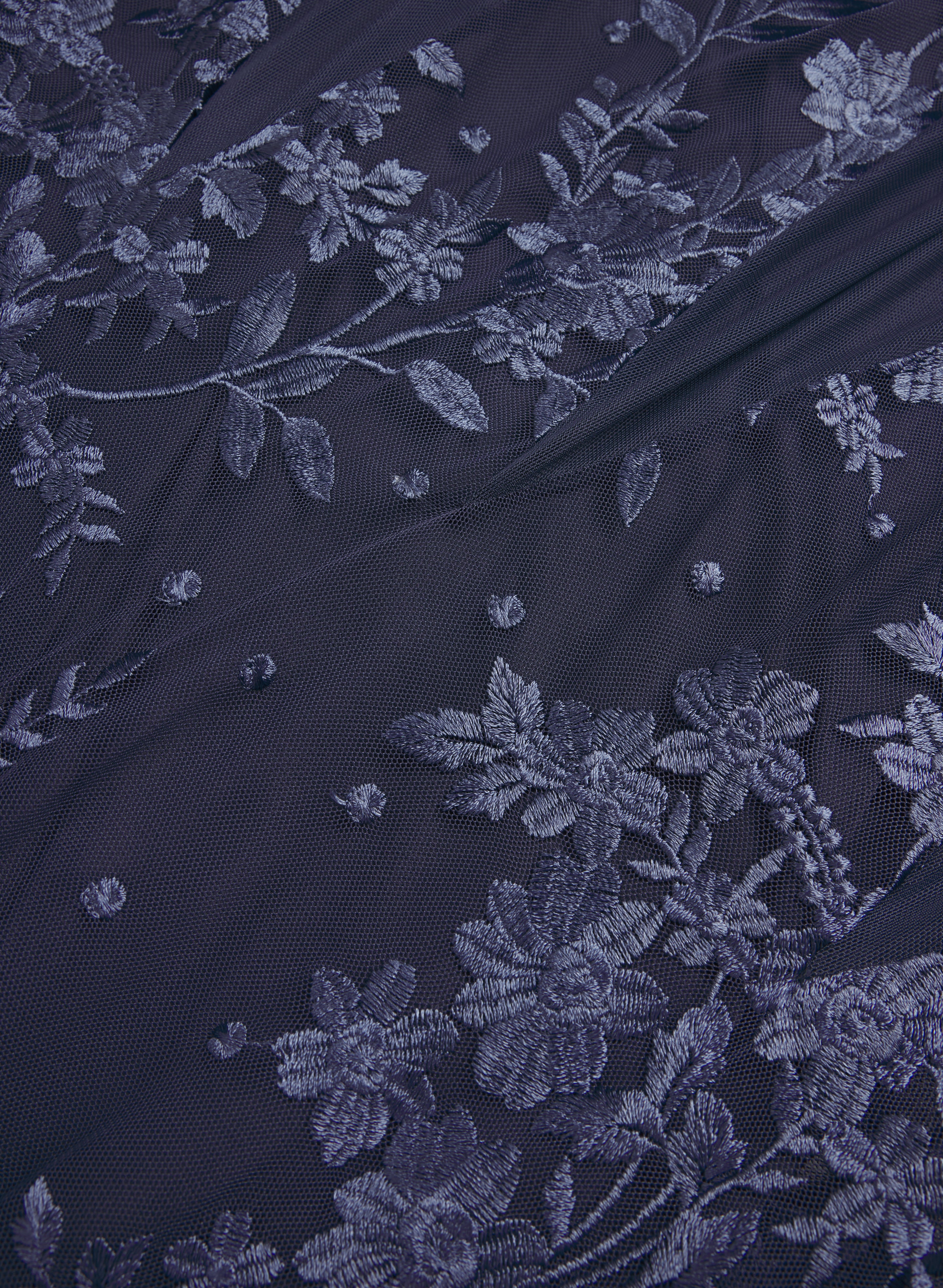 Floral Embroidered Tulle Dress - Image 7