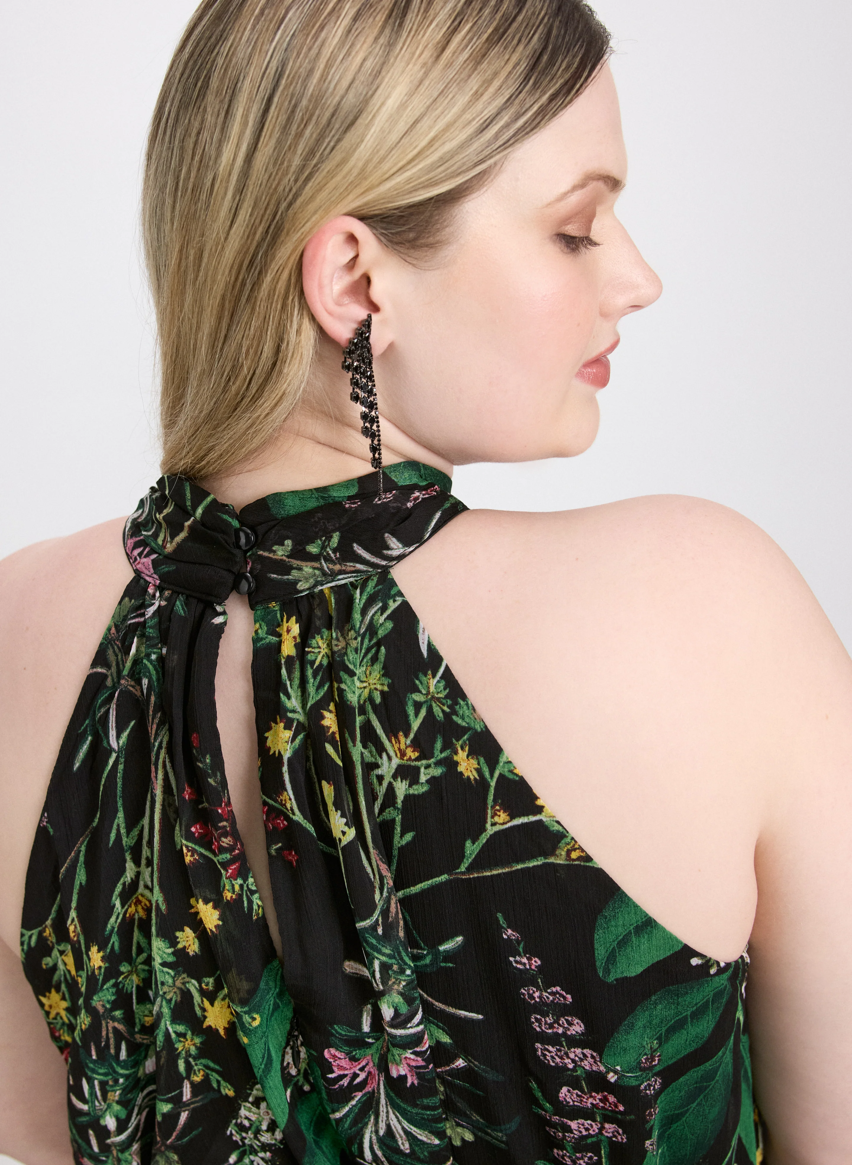 Floral Halter Jumpsuit - Image 3