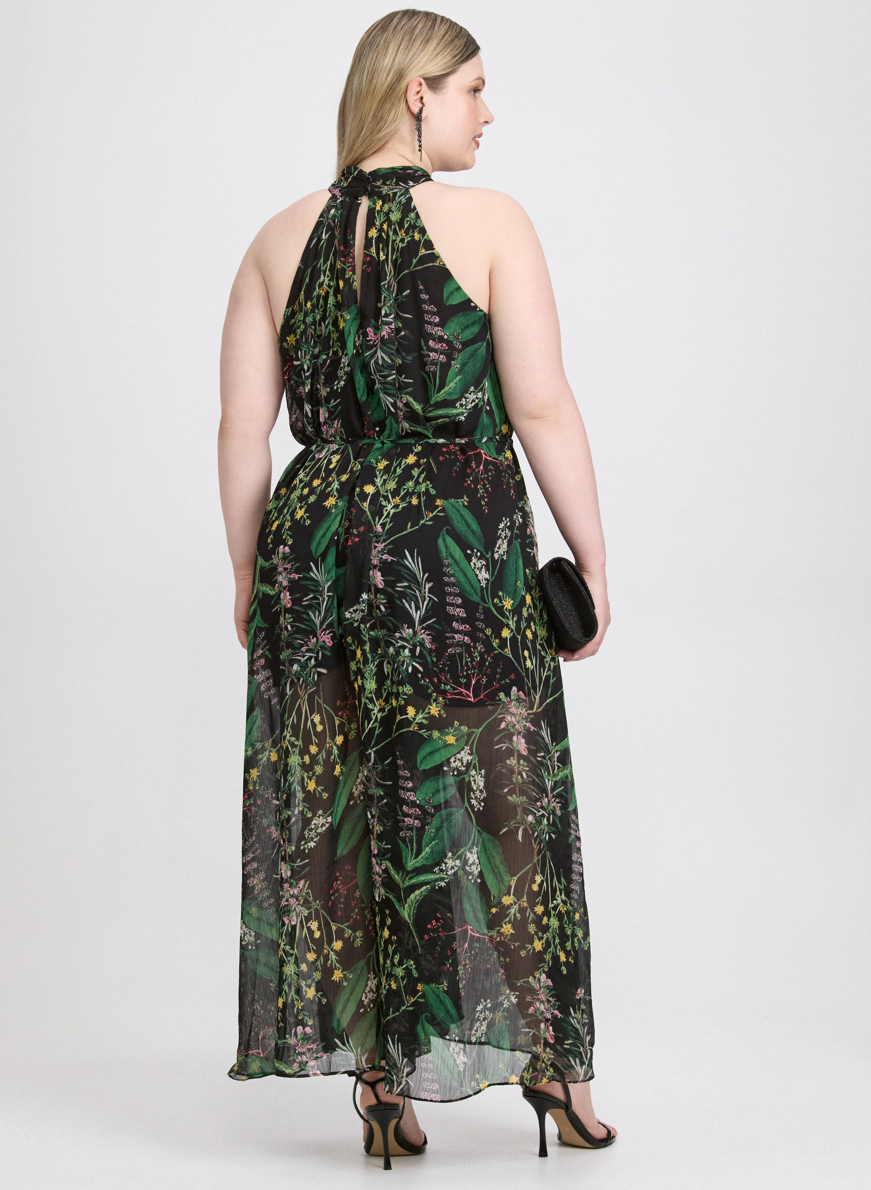 Floral Halter Jumpsuit - Image 4