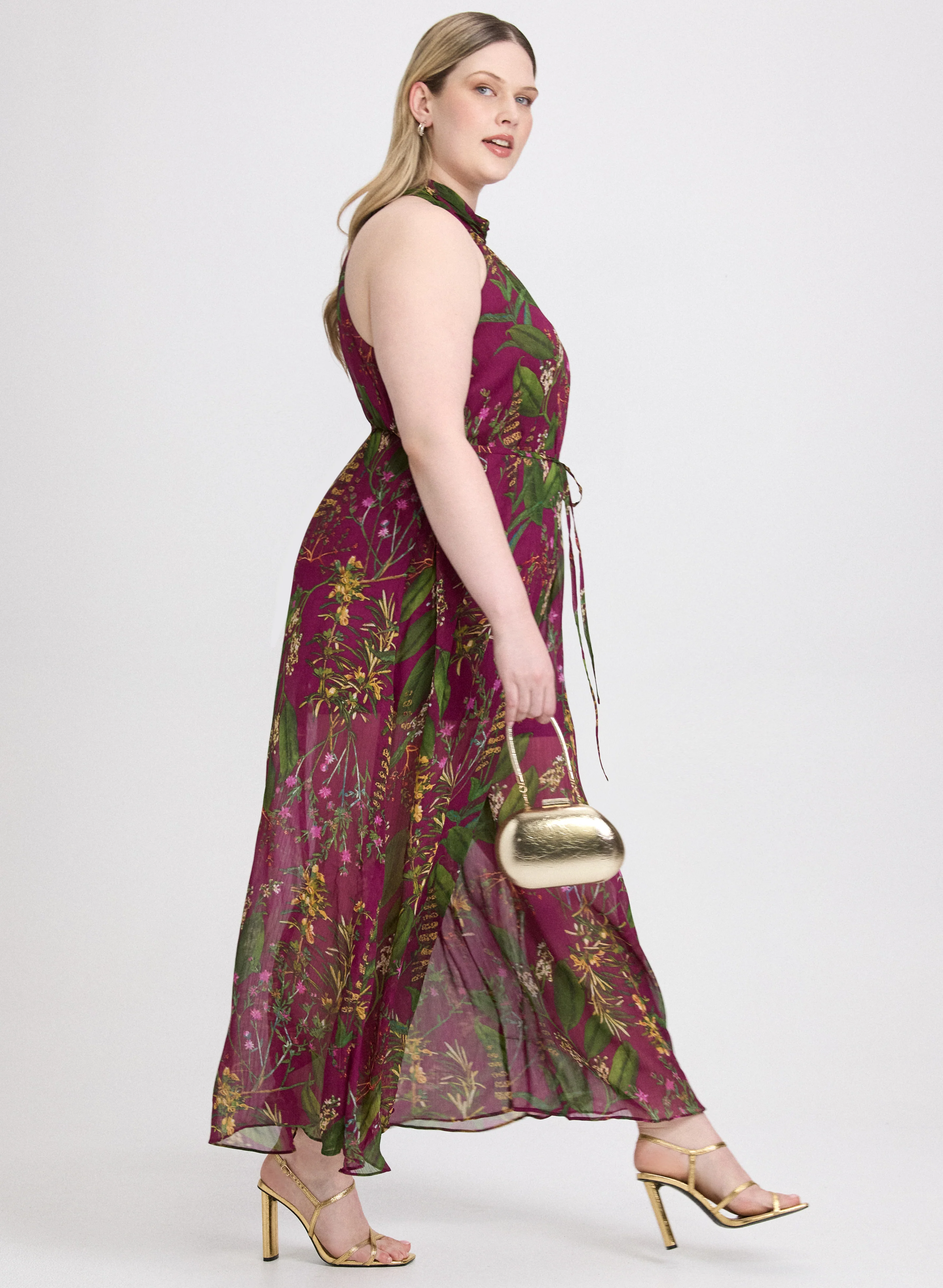 Floral Halter Jumpsuit - Image 2