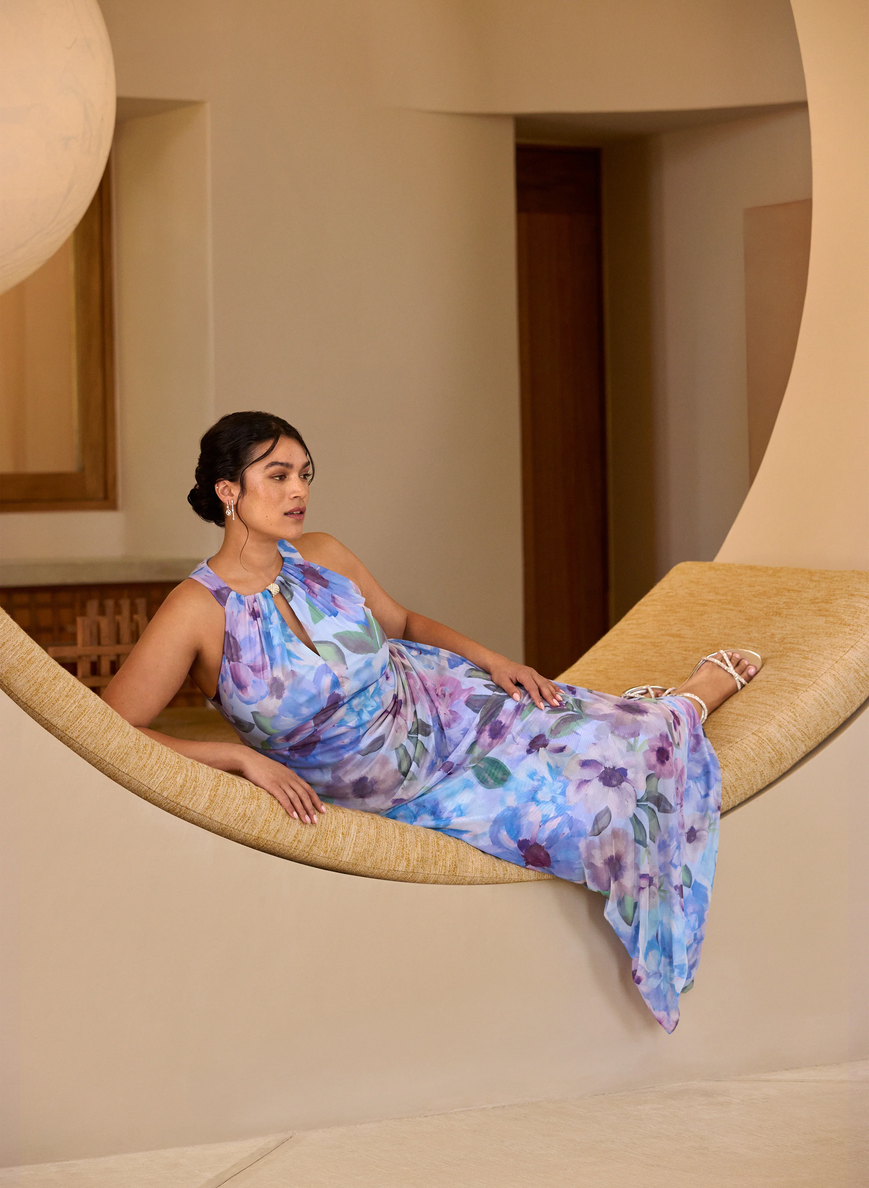 Floral Halter Dress - Image 2