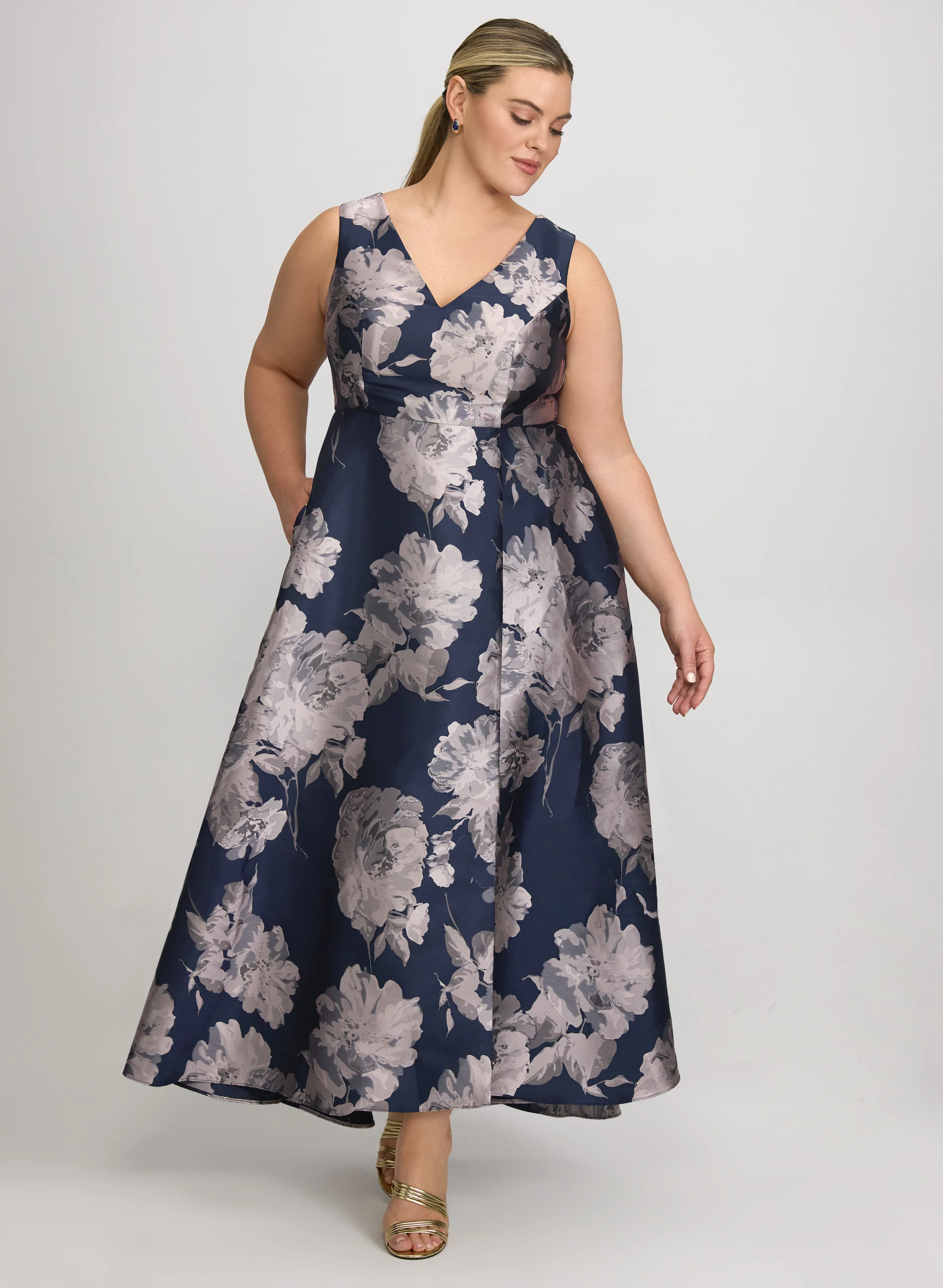 Floral Jacquard Dress