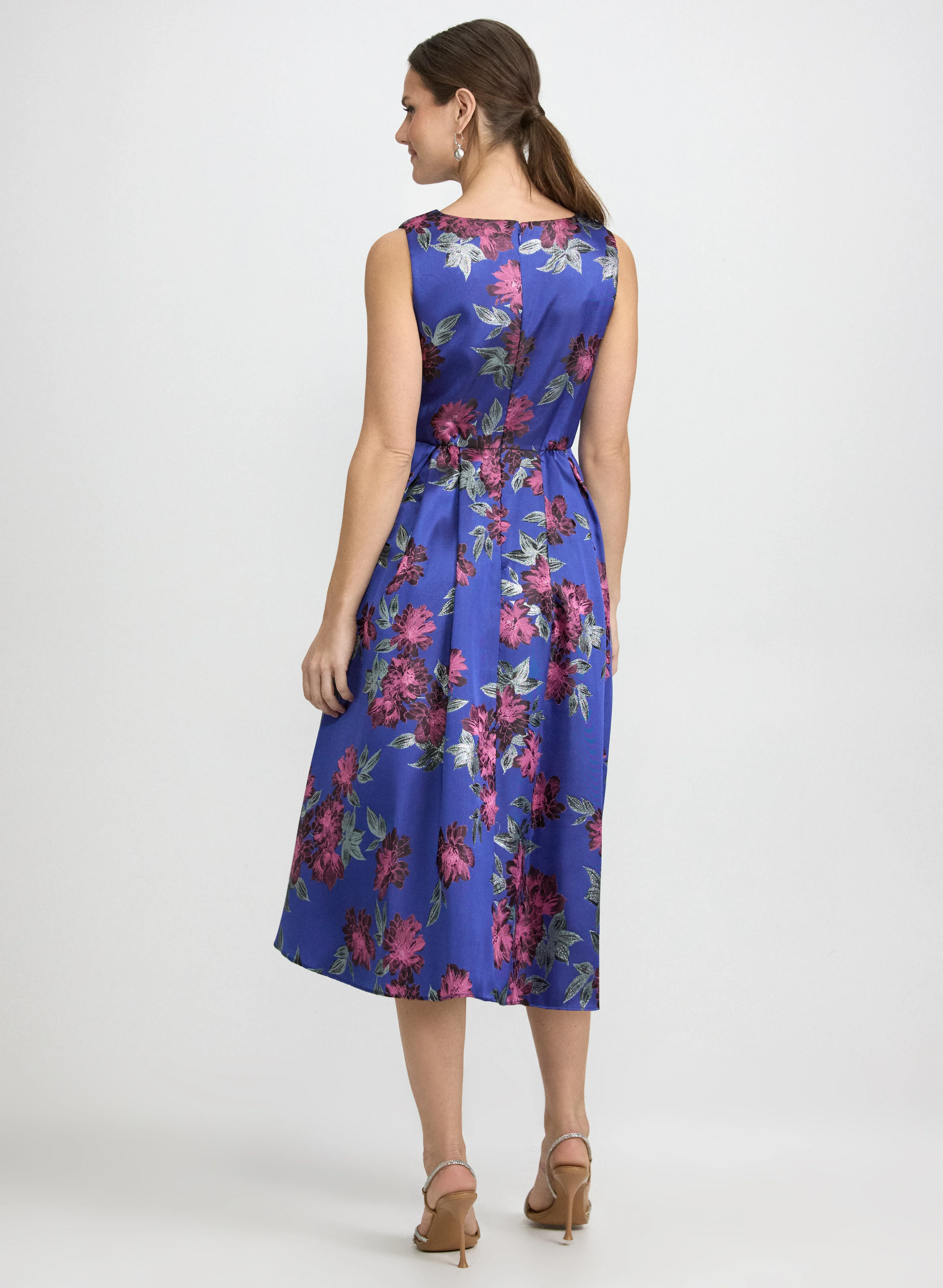 Floral Jacquard Dress - Image 4