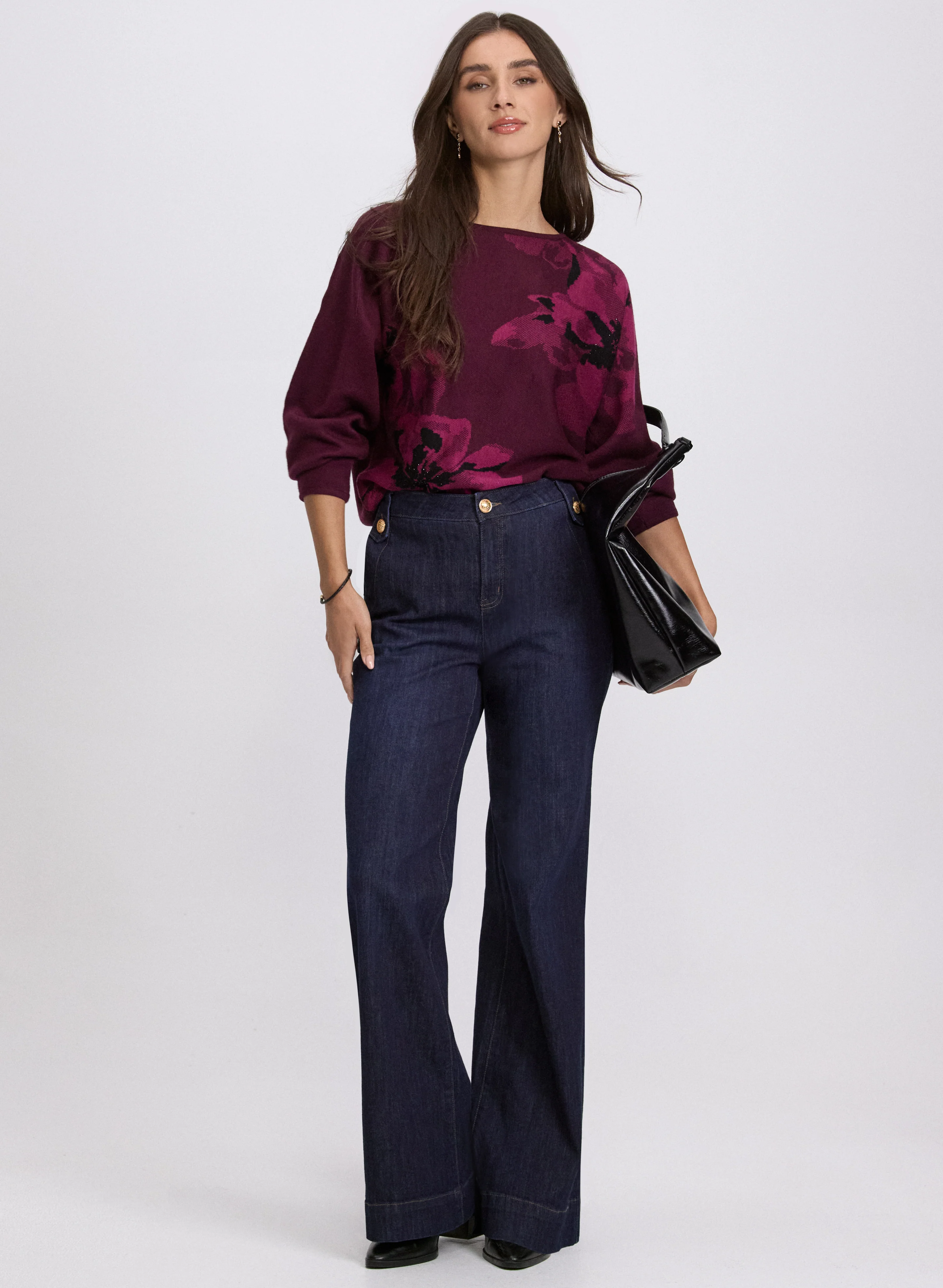 Floral Jacquard Sweater - Image 3