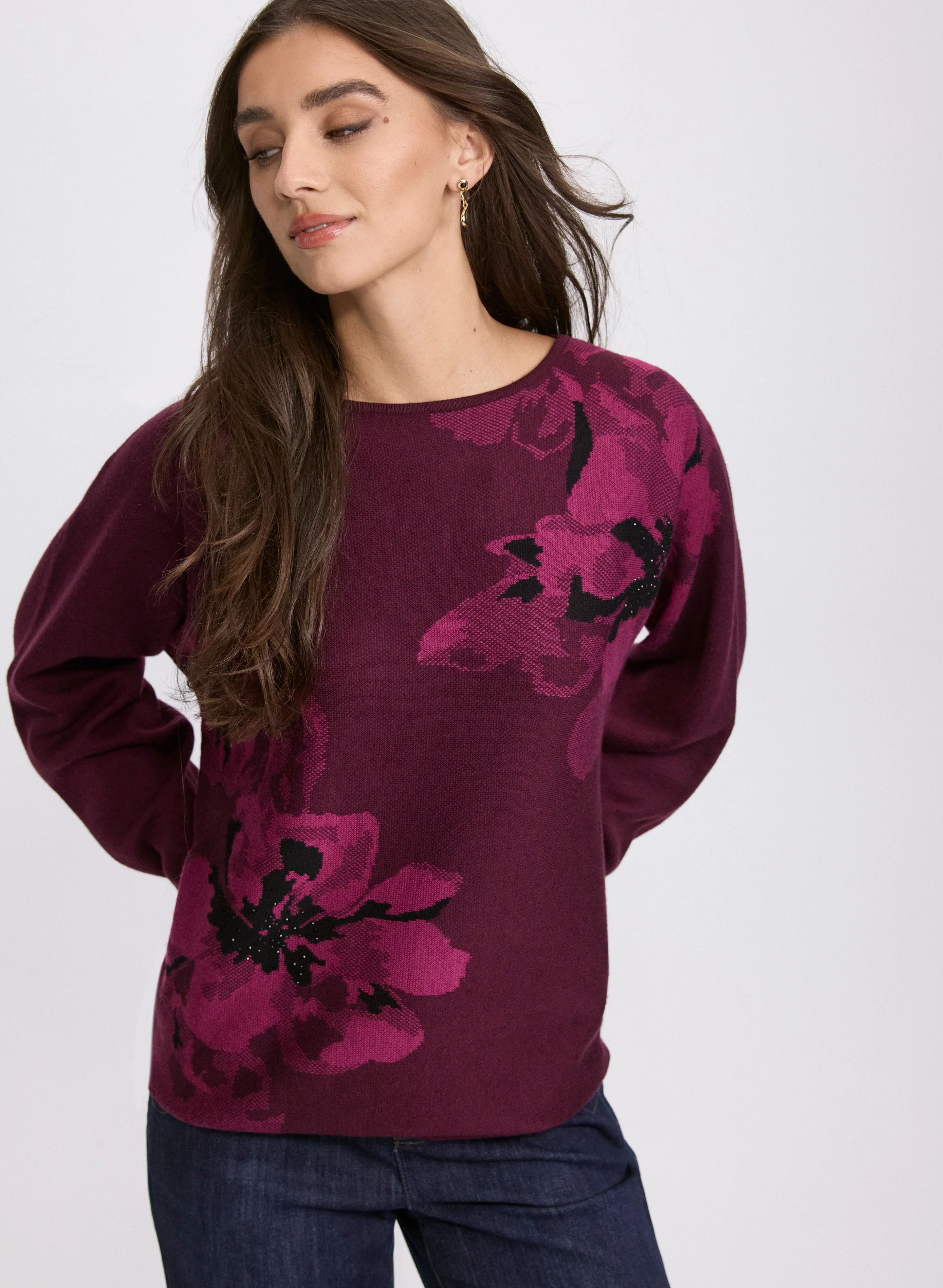 Floral Jacquard Sweater - Image 5